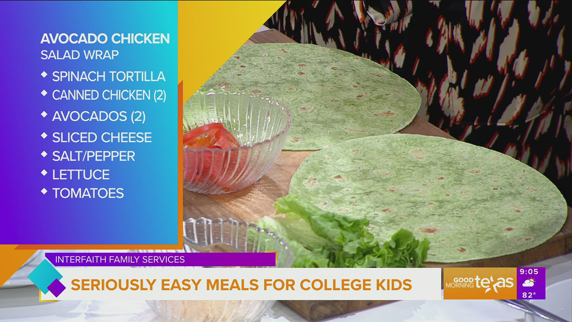 Sonia Williams with Interfaith Family Services shares three simple meal recipes for college bound students