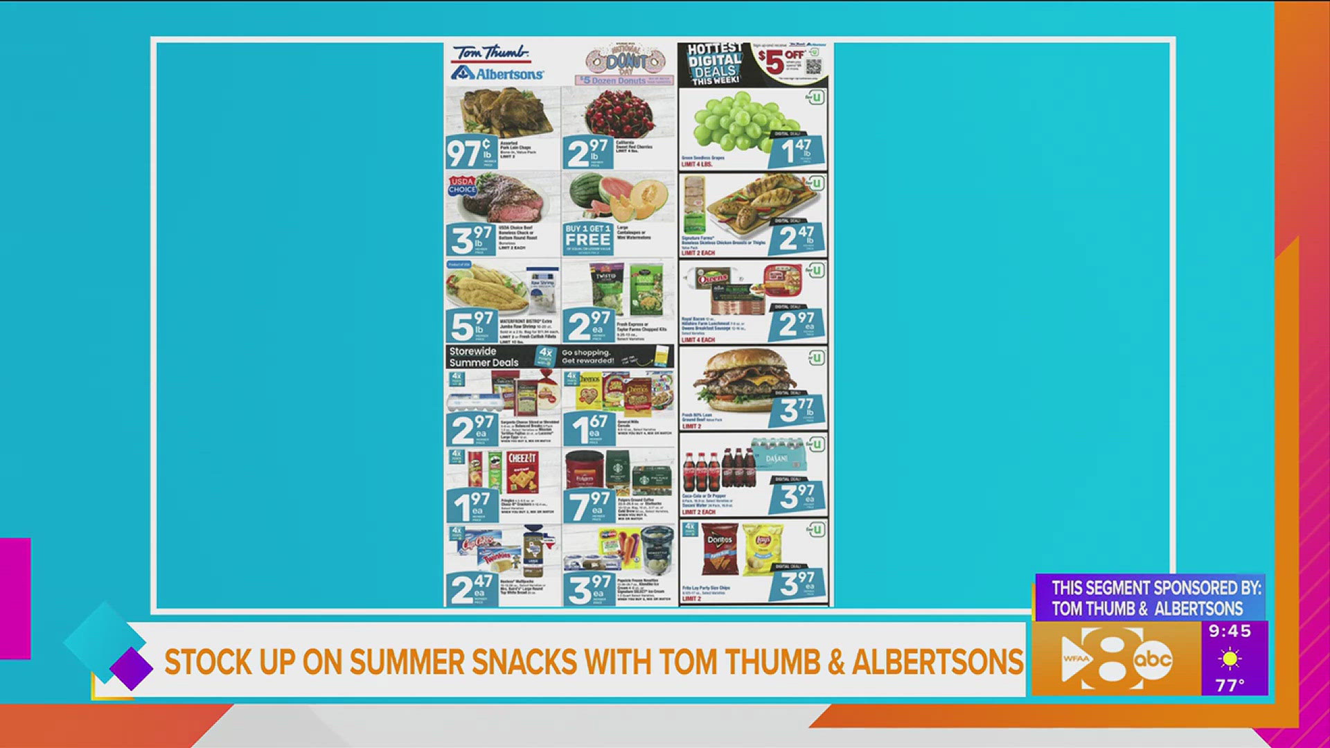 This segment is sponsored by: Tom Thumb & Albertsons