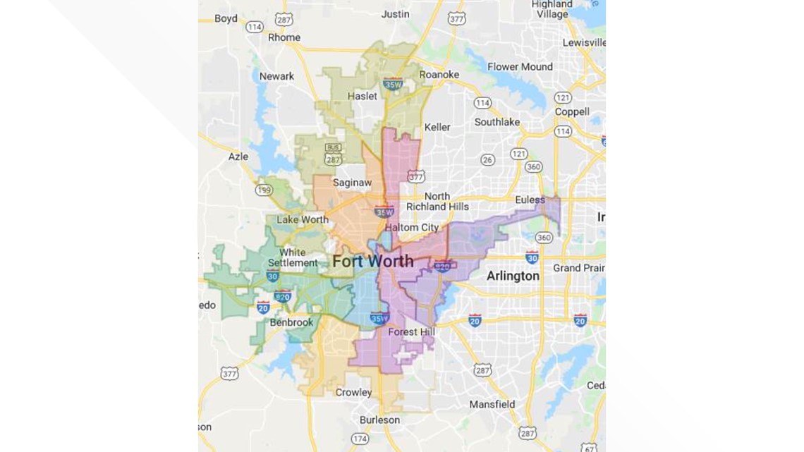 Fort Worth District Map New Layout: Fort Worth City Council Approves New District Maps | Wfaa.com