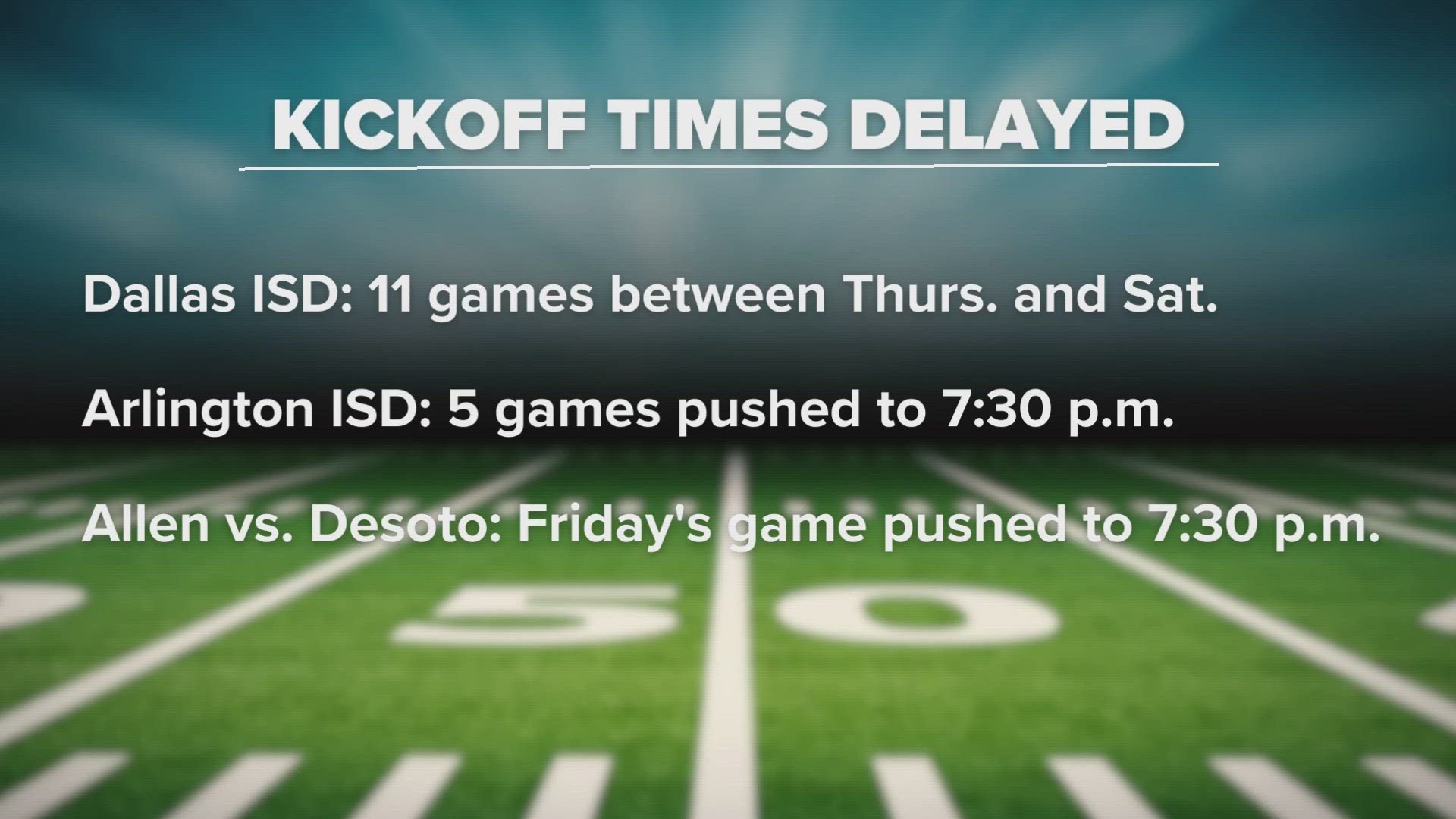 Due to dangerous heat, the schools are delaying start times by 30 minutes to an hour.