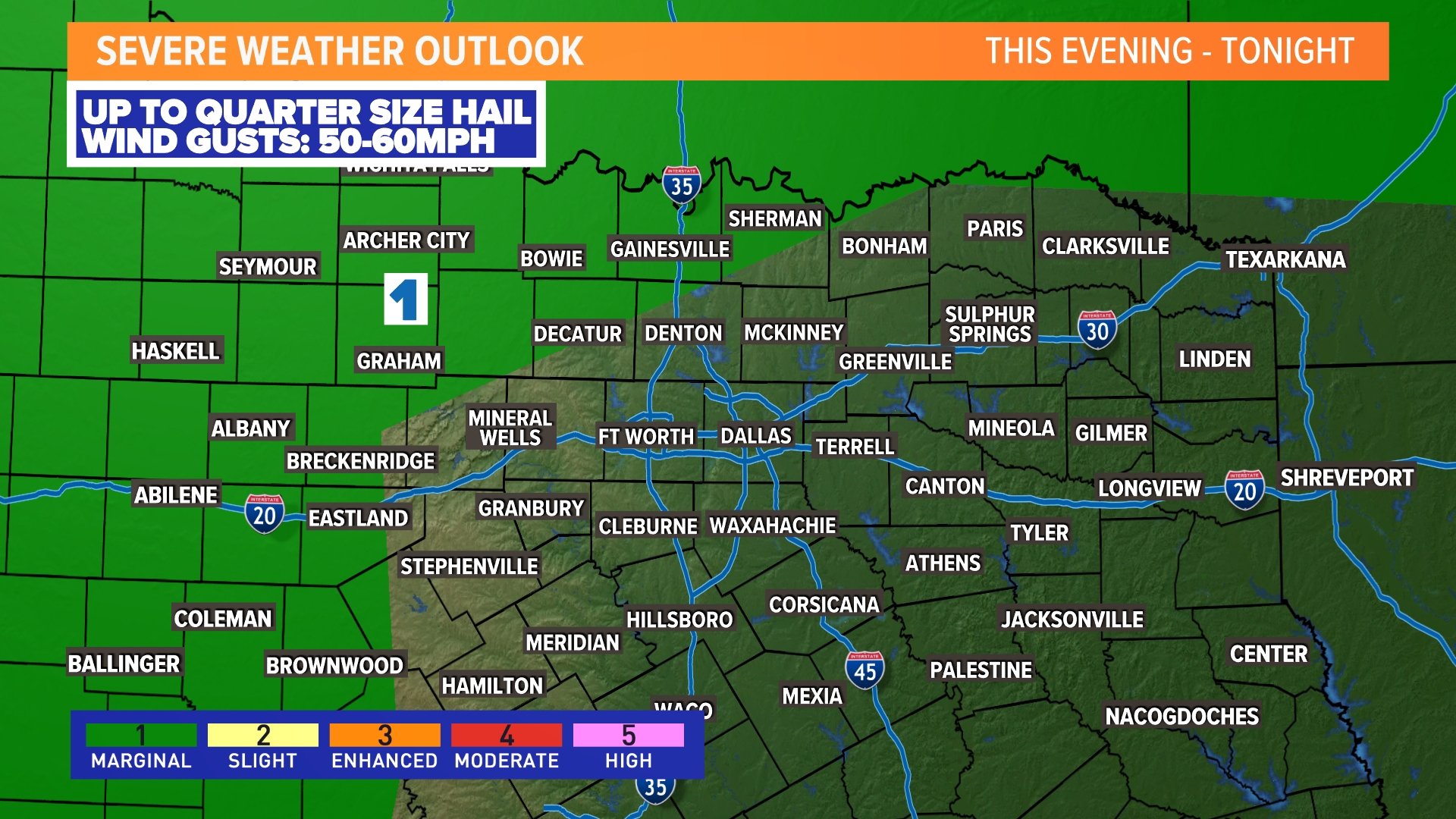 DFW Weather: Rain returns this week with a low risk of severe weather ...
