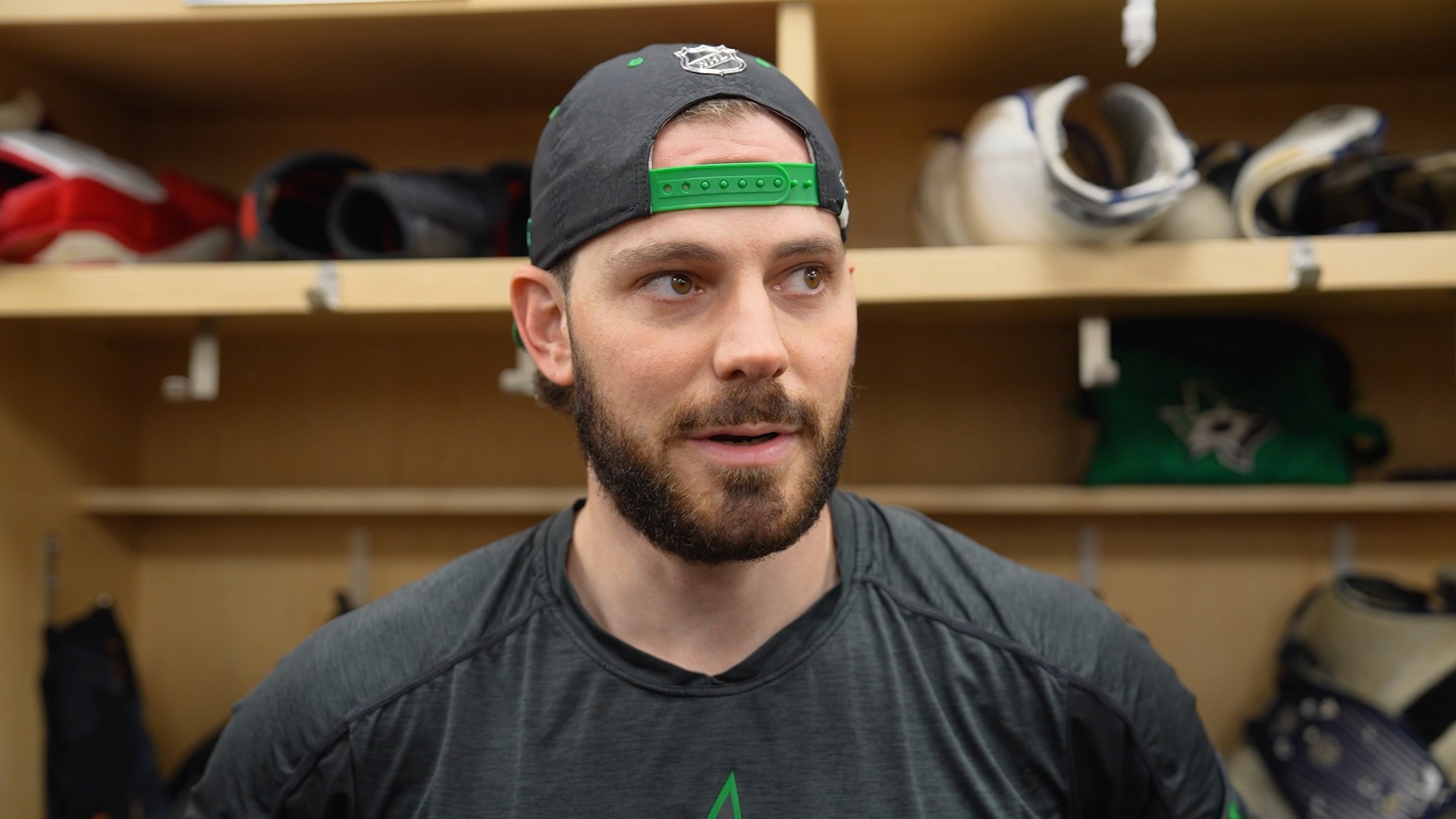 Dallas Stars players Tyler Seguin and Thomas Harley and coach Peter DeBoer spoke ahead of Game 1 of round 2 against the Winnipeg Jets.