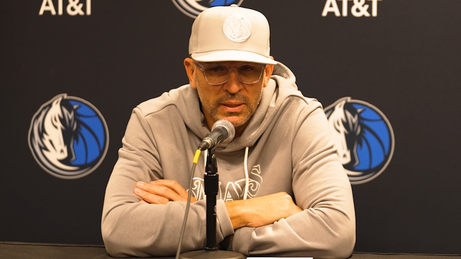 Jason Kidd spoke with the media before the Dallas Mavericks played the Atlanta Hawks on Nov. 25, 2024.