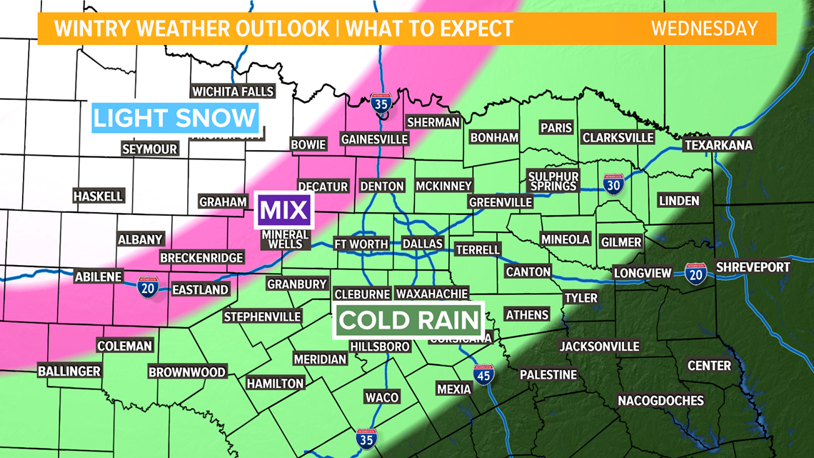 DFW weather: Snow, sleet possible in North Texas next week | wfaa.com