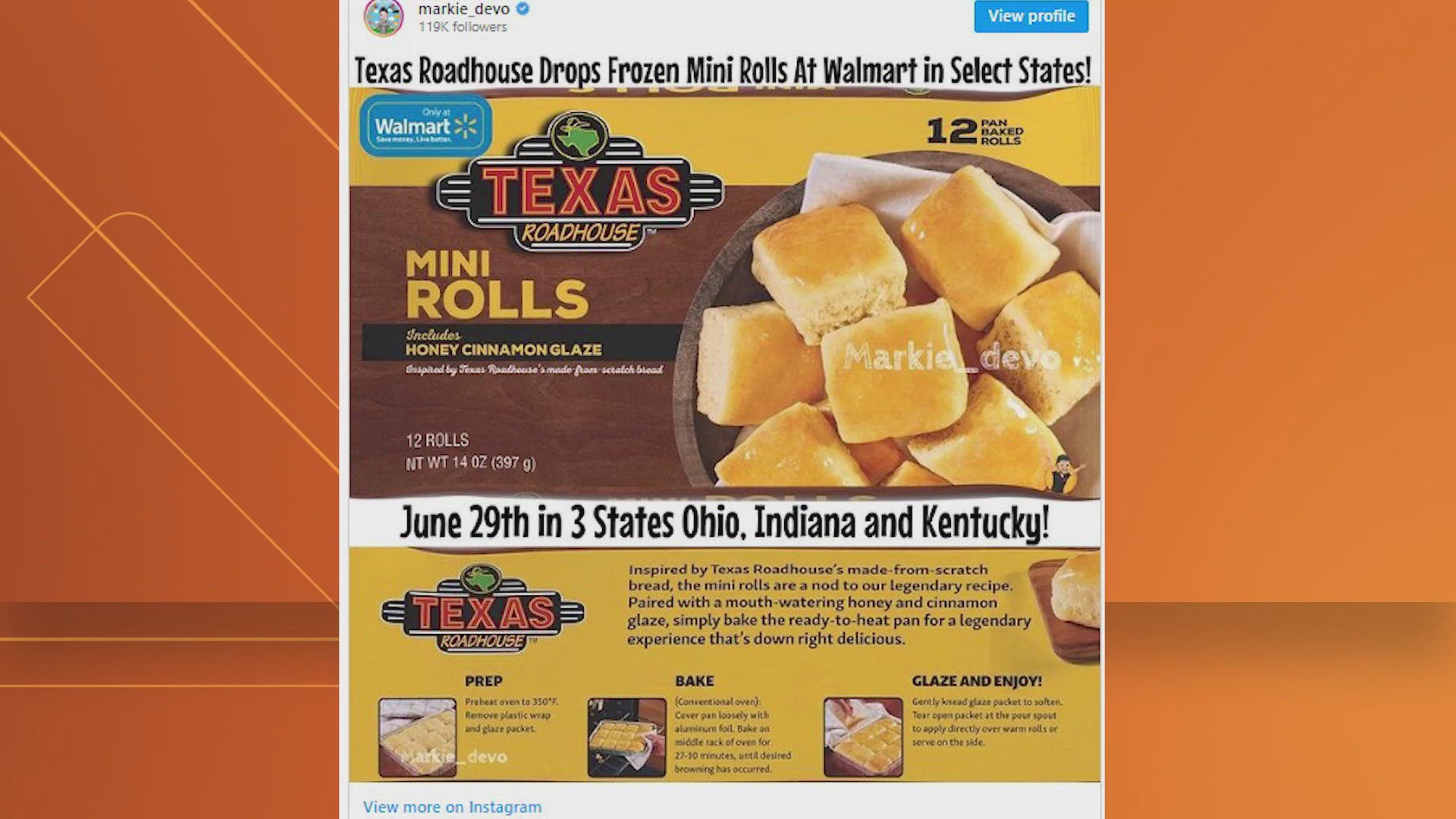 The frozen rolls will not initially be available in Texas, though.