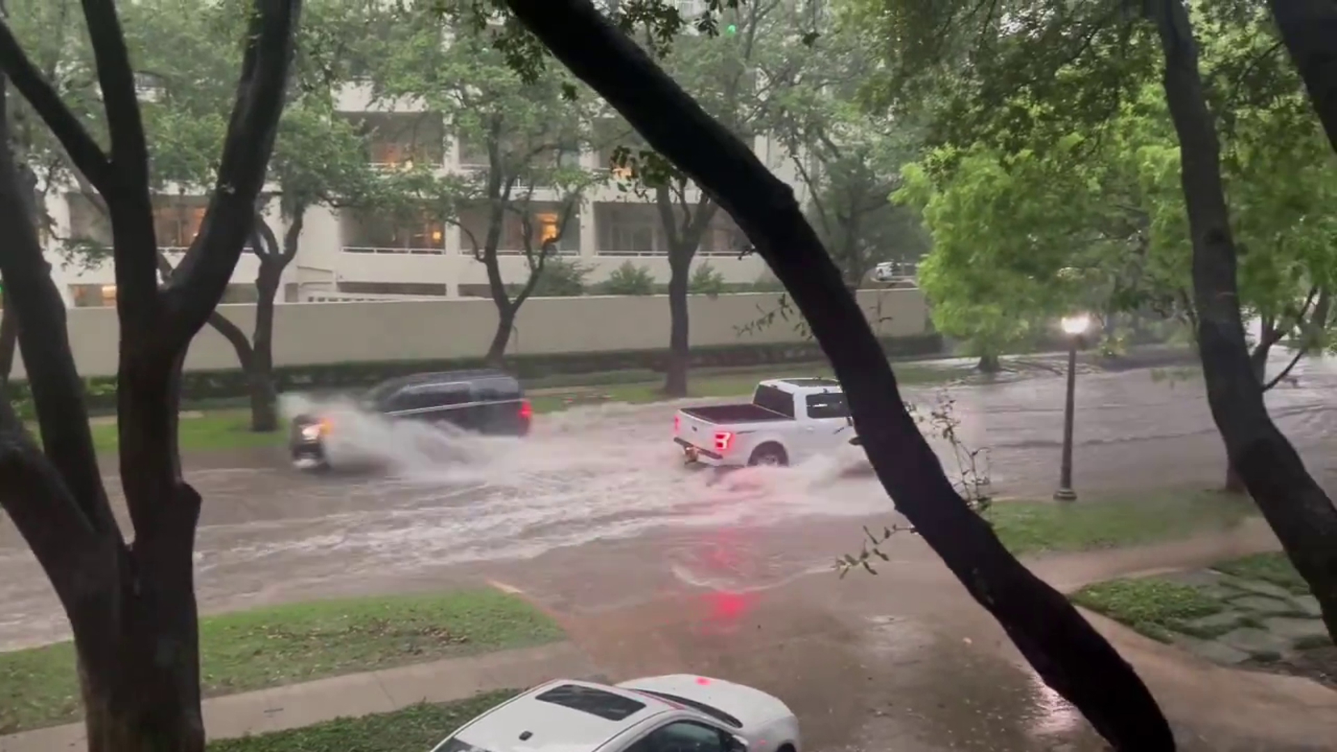 Flooding in Highland Park on Sunday evening shot by Jim Shute.