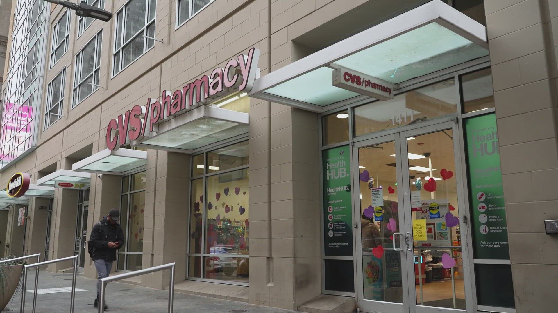 A shooting at a CVS in downtown Dallas left one person dead late Friday night.