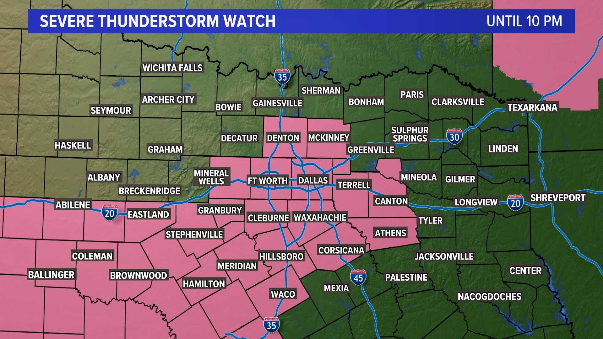 DFW WFAA Weather Forecast: Friday Has Potential For Severe Storms ...