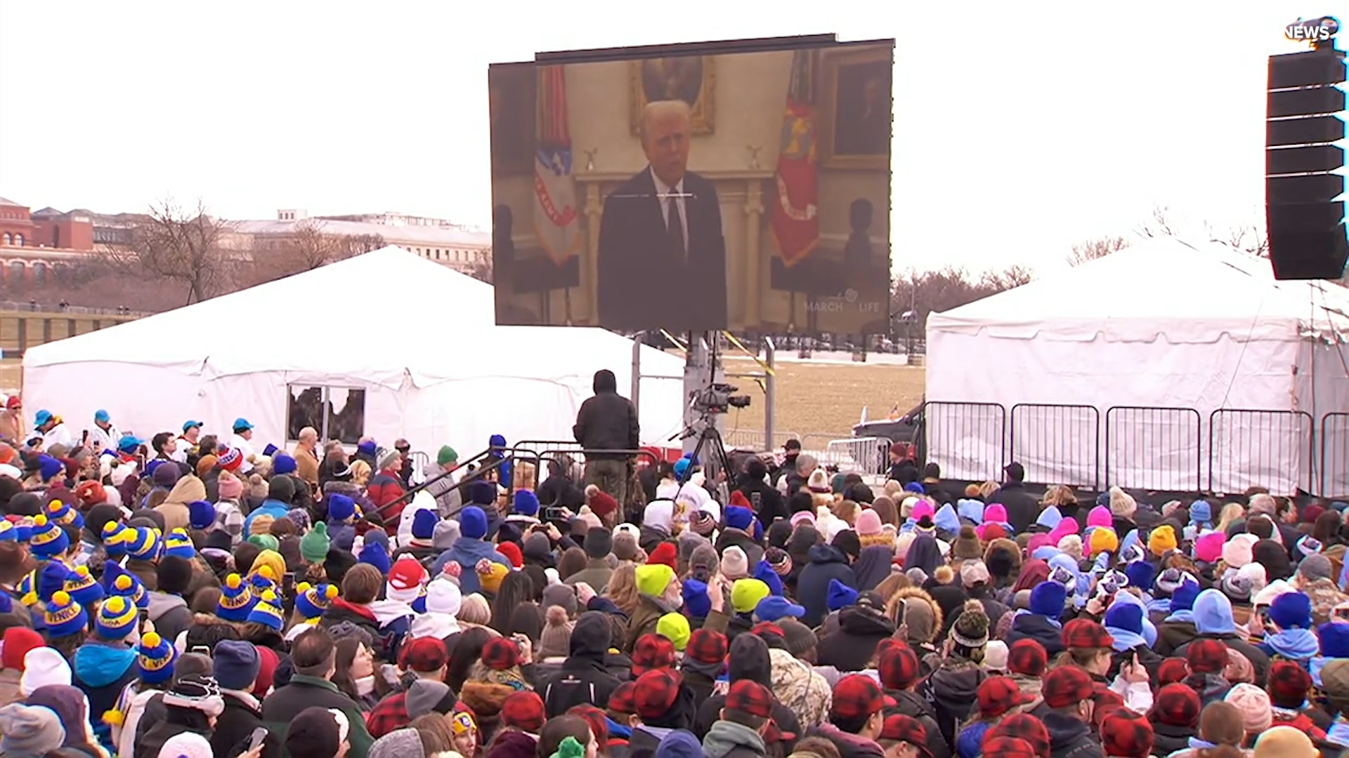 Watch Donald Trump's taped message at the National March for Life rally in Washington, D.C. on Jan. 24, 2025.