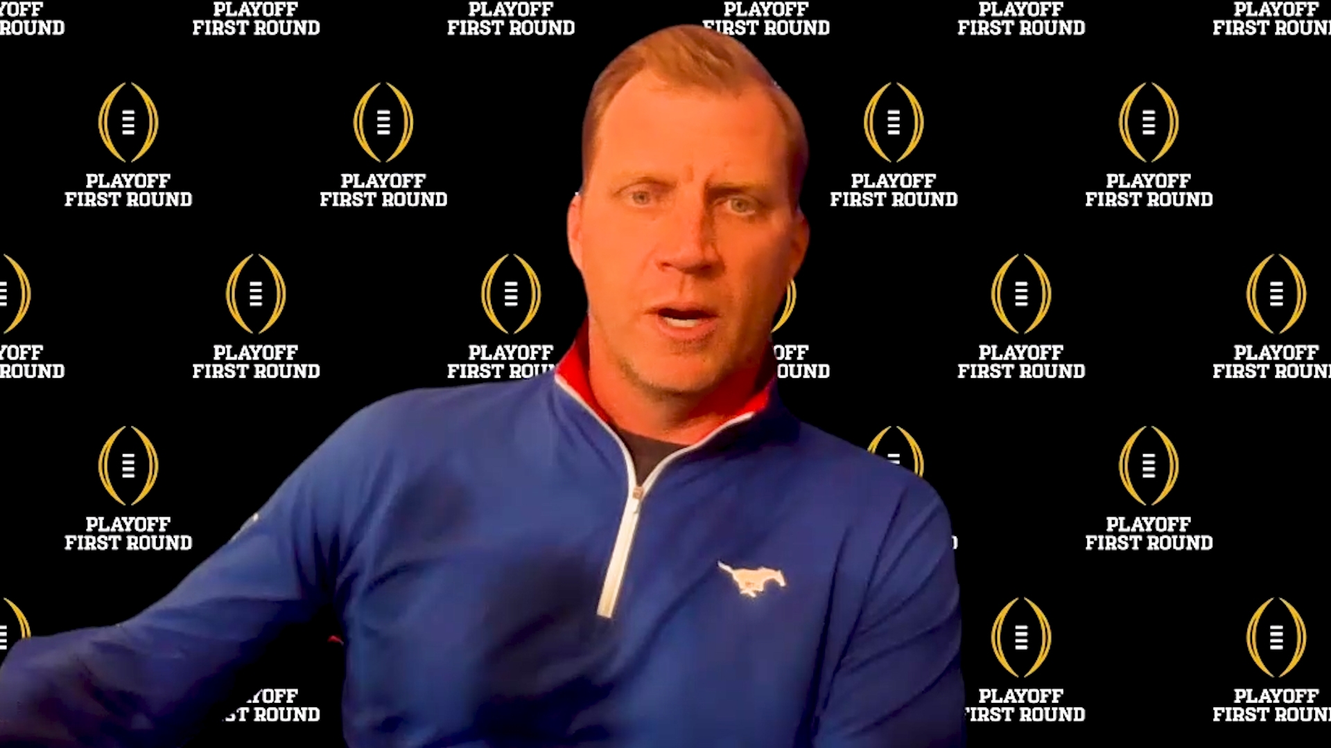 Watch Rhett Lashlee's press conference after finding out that SMU made the 2024 College Football Playoff.