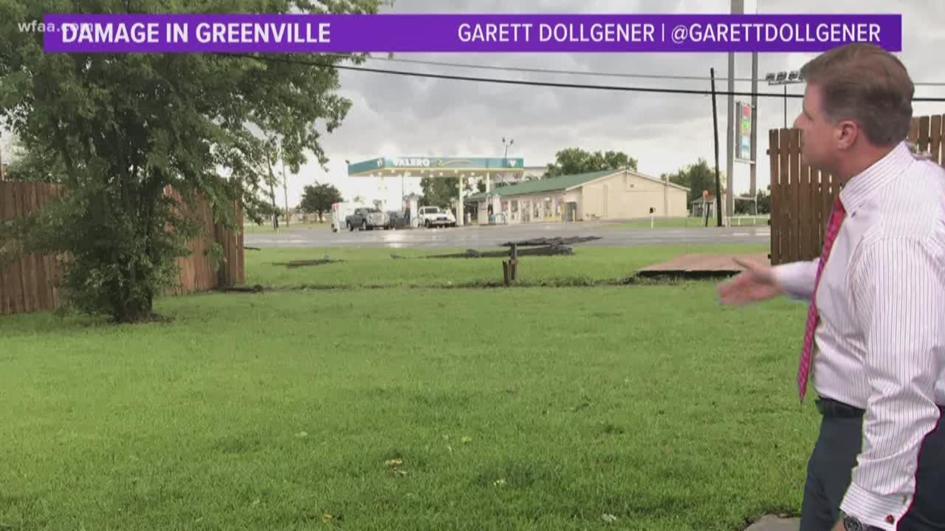 Damage has already been reported in Greenville.