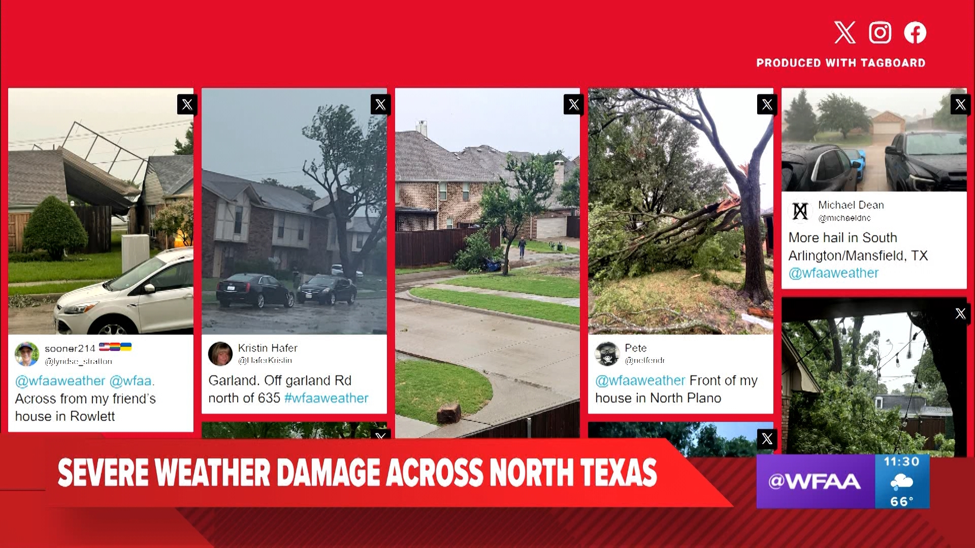 UPDATE: Tracking severe weather damage in North Texas on Tuesday | wfaa.com
