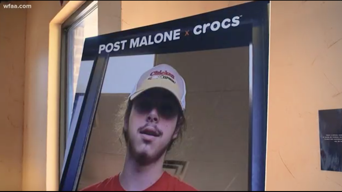 post malone crocs chicken express