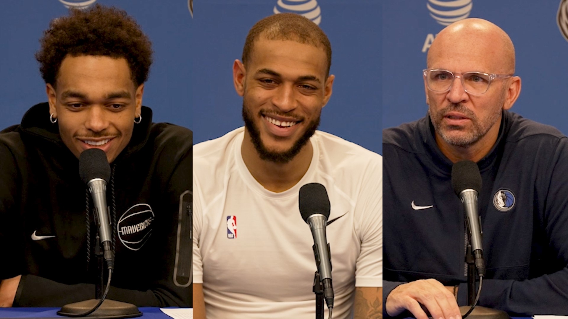 Here is the postgame press conference for P.J. Washington, Daniel Gafford and Jason Kidd after the Mavericks beat the Thunder 146-111 on Feb. 10, 2024.