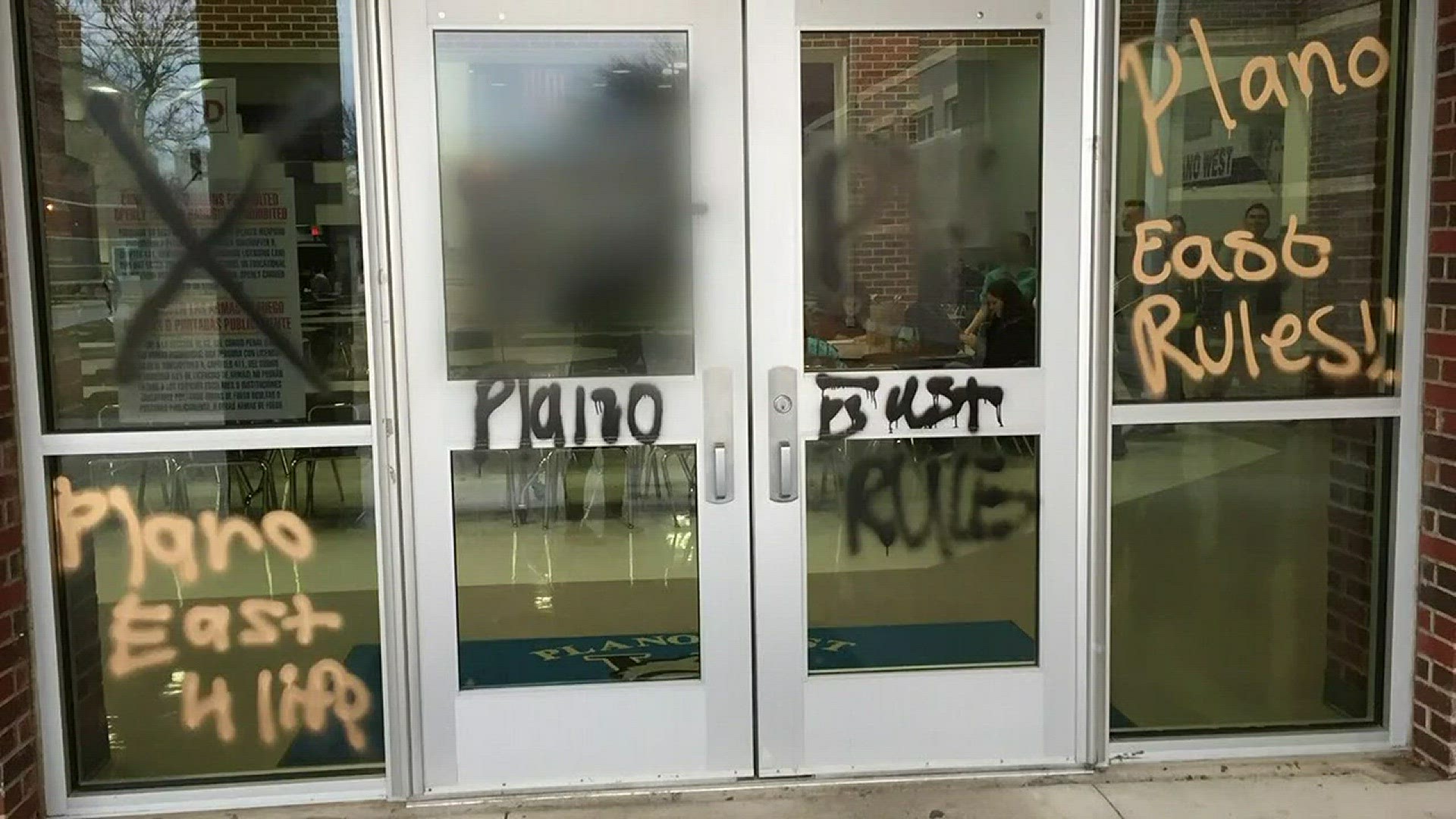 Vandals cover Plano West Senior High in graffiti