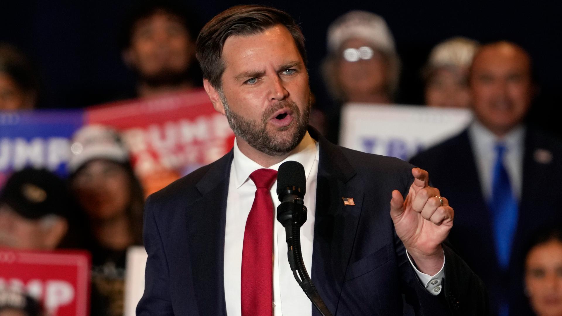 Vice presidential nominee Sen. JD Vance spoke at a campaign event in Phoenix, Arizona, on September 5, 2024.