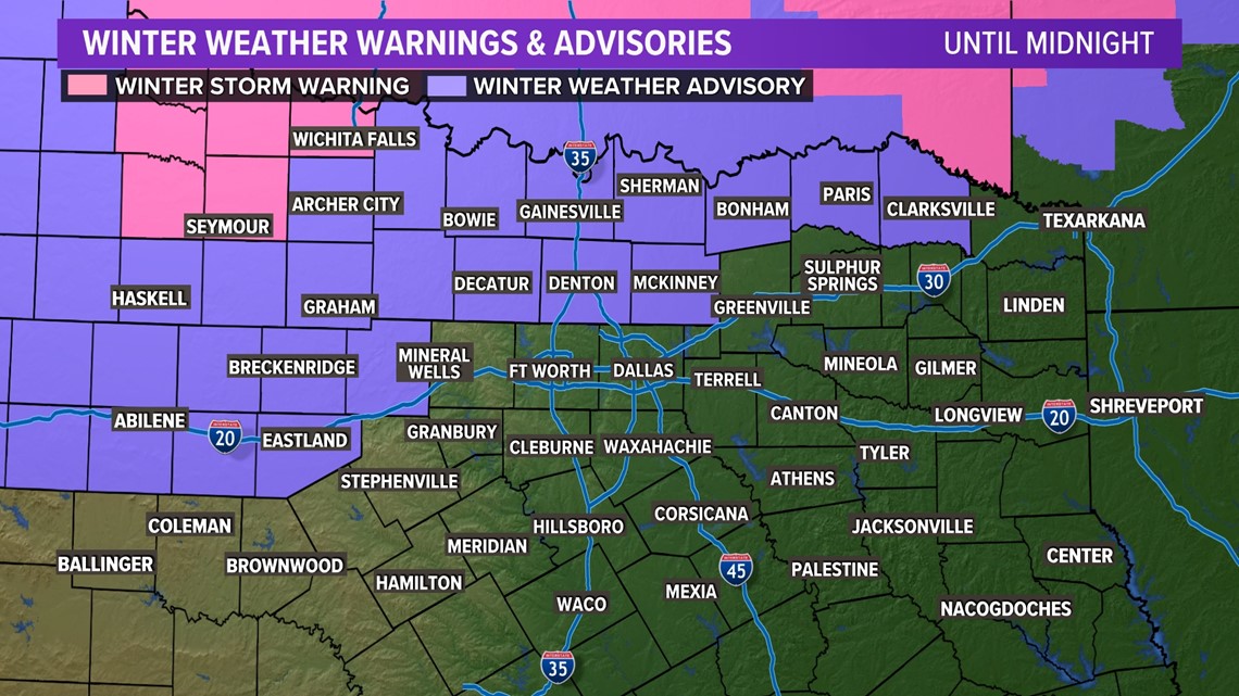 DFW Snow Timeline, Amounts, North Texas Winter Weather