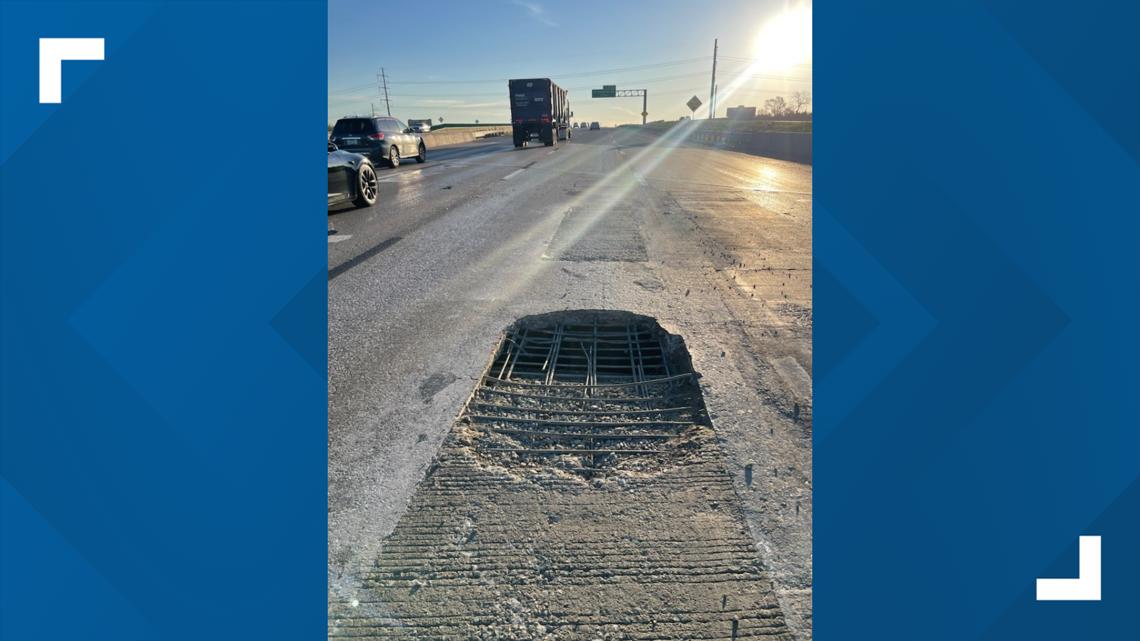 Large Dallas, Texas, pothole shuts down I-20 lane, sheriff says | wfaa.com