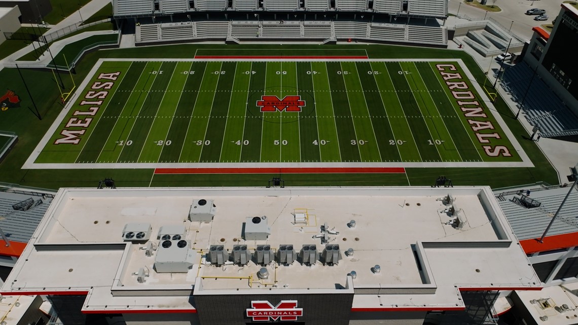 Drone video shows new Texas high school football stadium that has gone