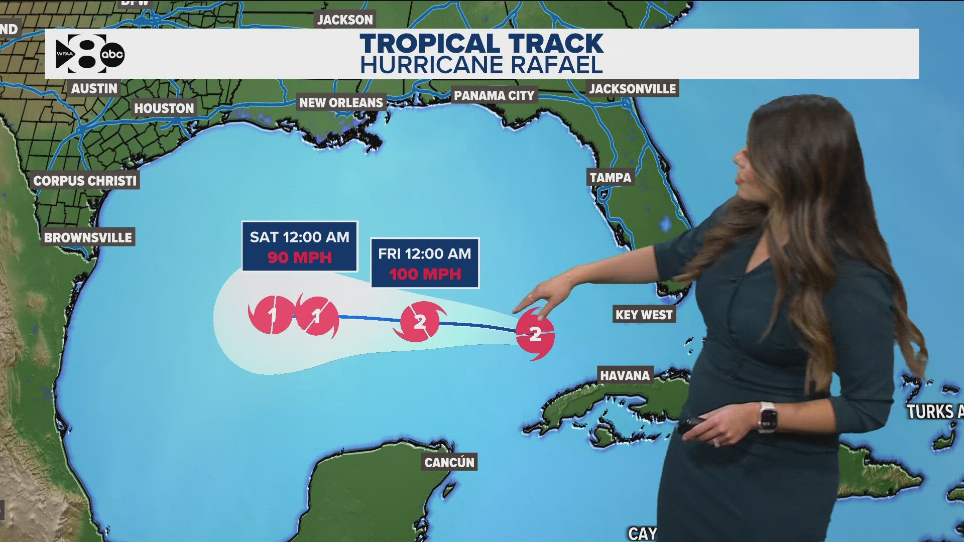 Hurricane Rafael has made landfall in Cuba and is expected to move across the Gulf of Mexico.