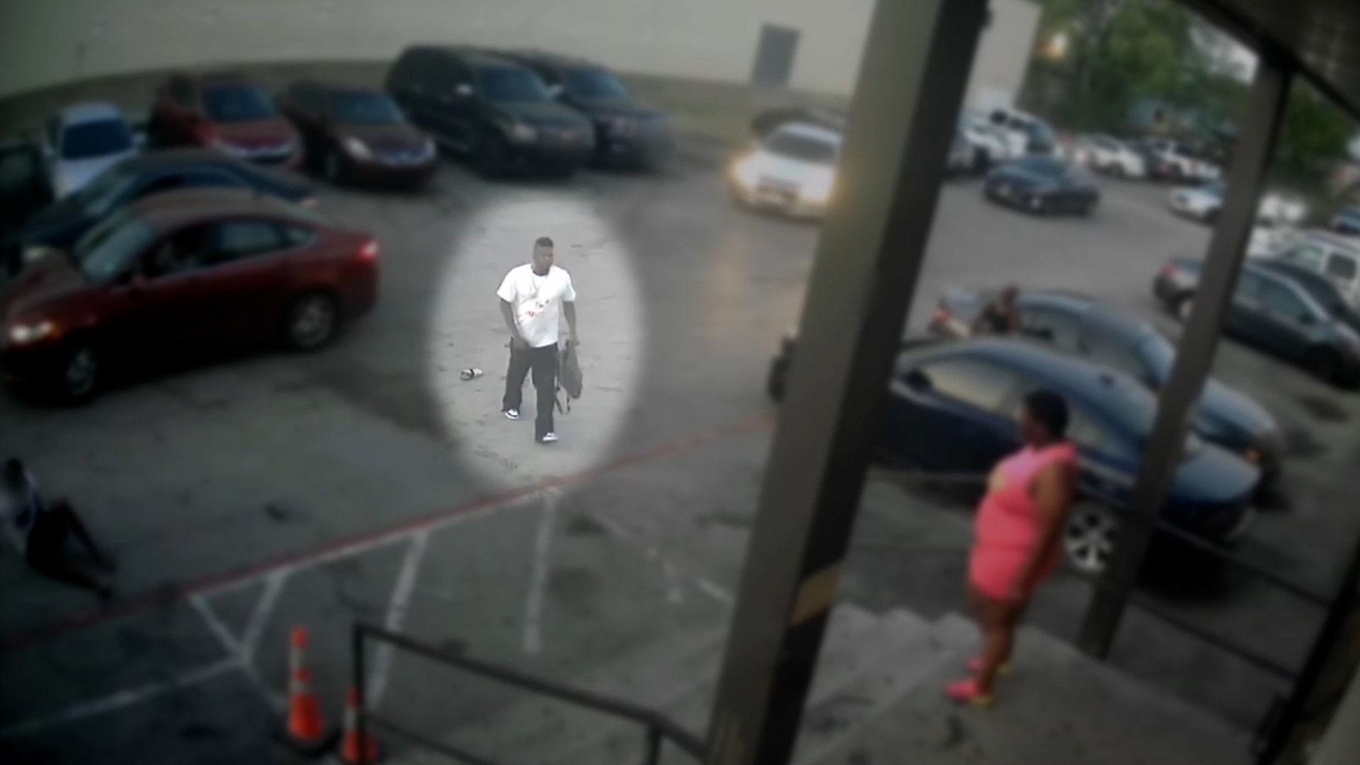 On August 20, 2023, around 7:30 a.m., an unknown suspect assaulted a woman and shot a man outside a business in the 9100 block of John W. Carpenter Freeway.