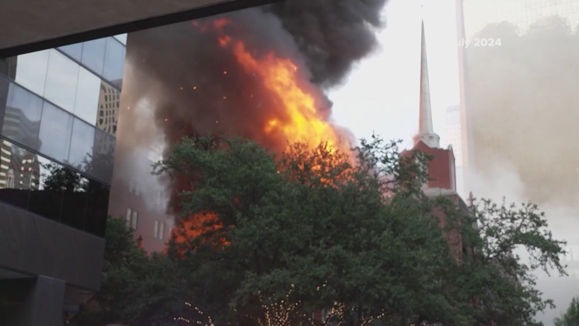 The news came one year after a fire gutted First Baptist Dallas' historic sanctuary. 