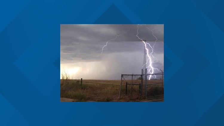 Lightning strikes and stormy weather Oct. 6, 2019 