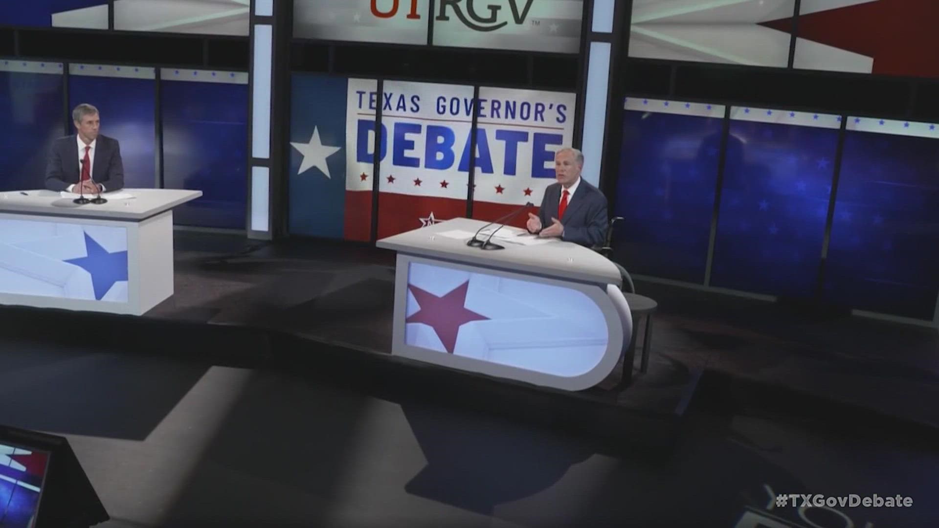 Gov. Abbott and Beto O'Rourke went head-to-head in the first and likely only gubernatorial debate Friday.