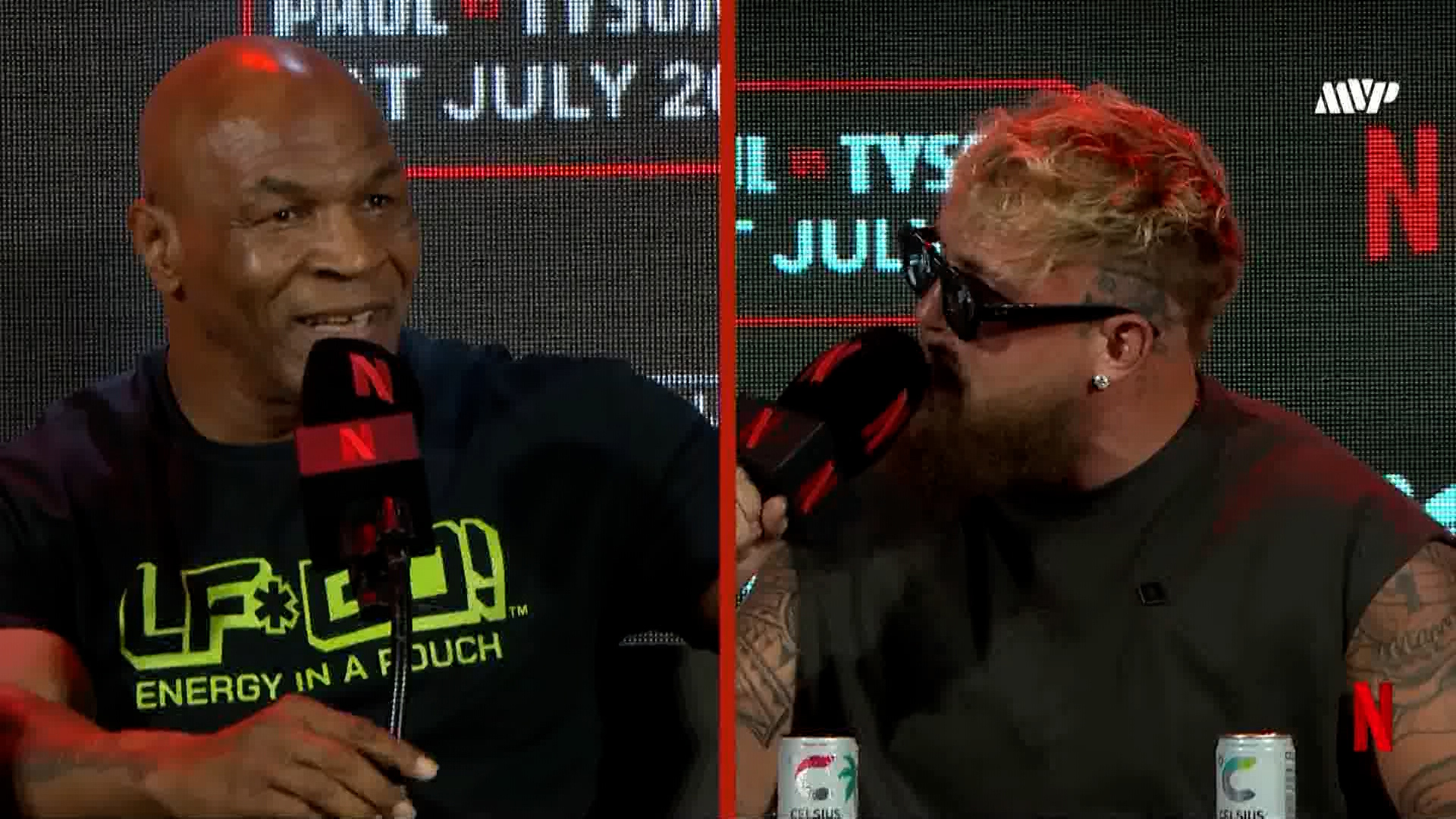 Tyson called Paul "fat," noting his nearly 50-pound weight gain since he last fought Nate Diaz. The crowd also chanted "f*** Jake Paul" numerous times.