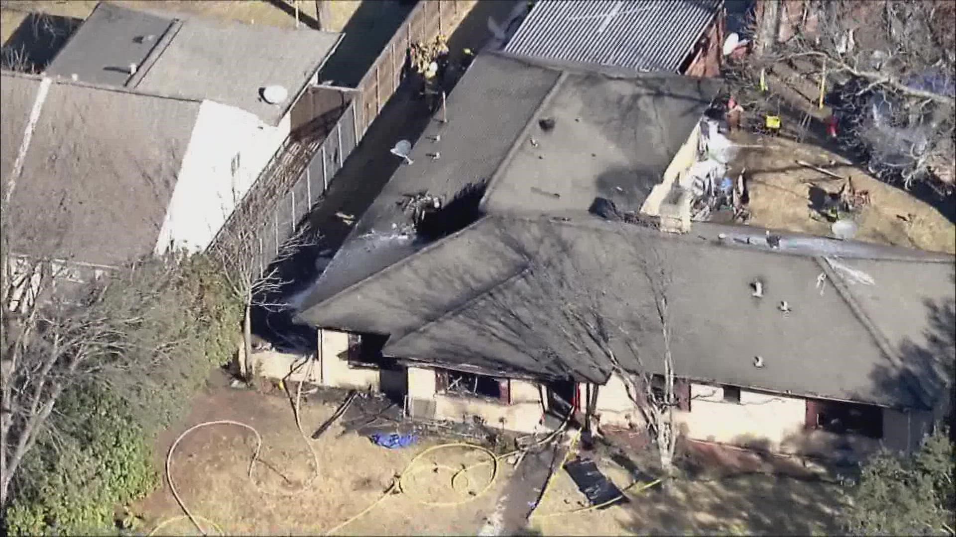 One person was killed in a fire on Briaridge Drive in far North Dallas.