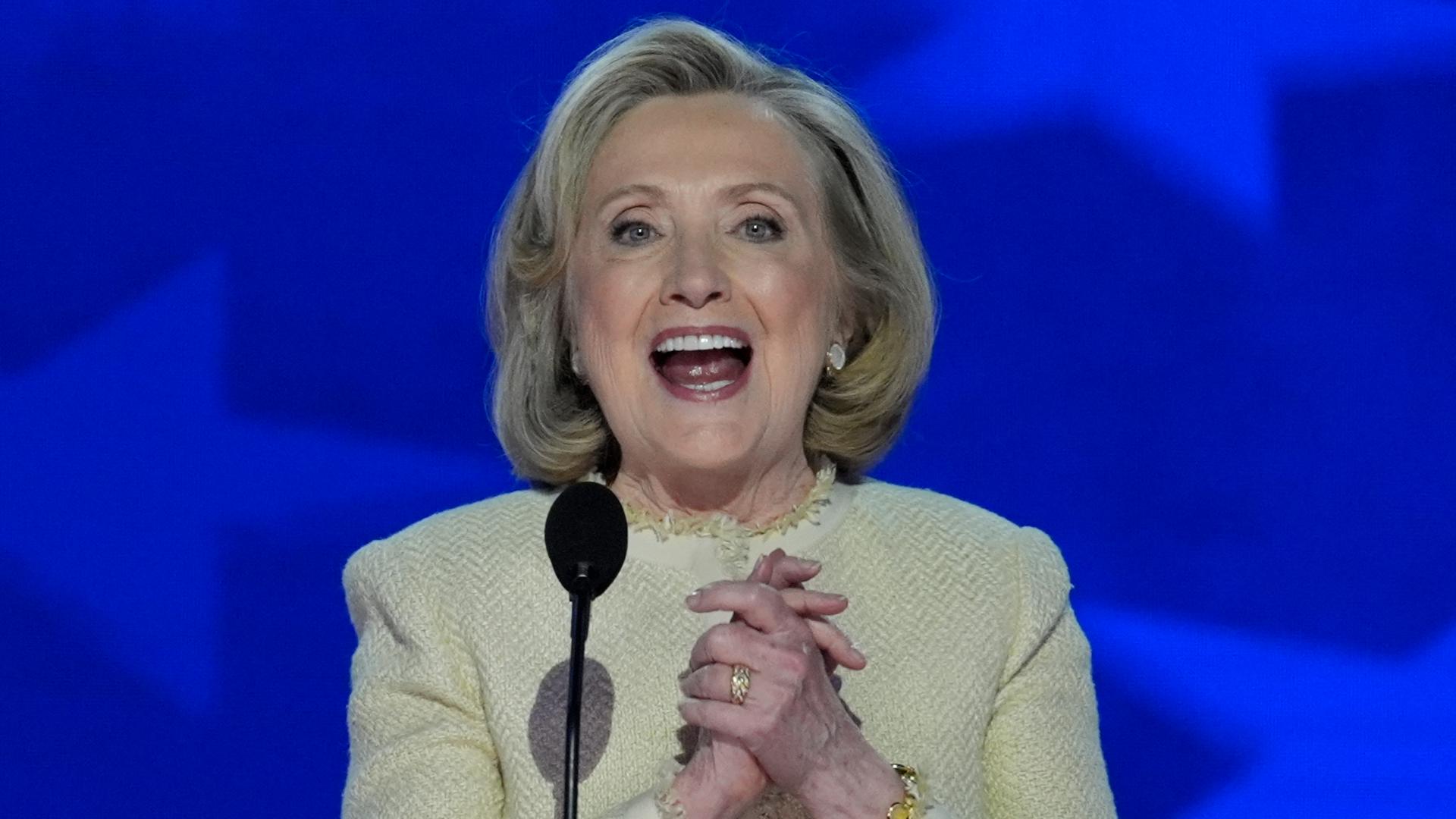 Former Secretary of State Hillary Clinton delivered a full speech on day one of the 2024 Democratic National Convention in Chicago, Illinois.