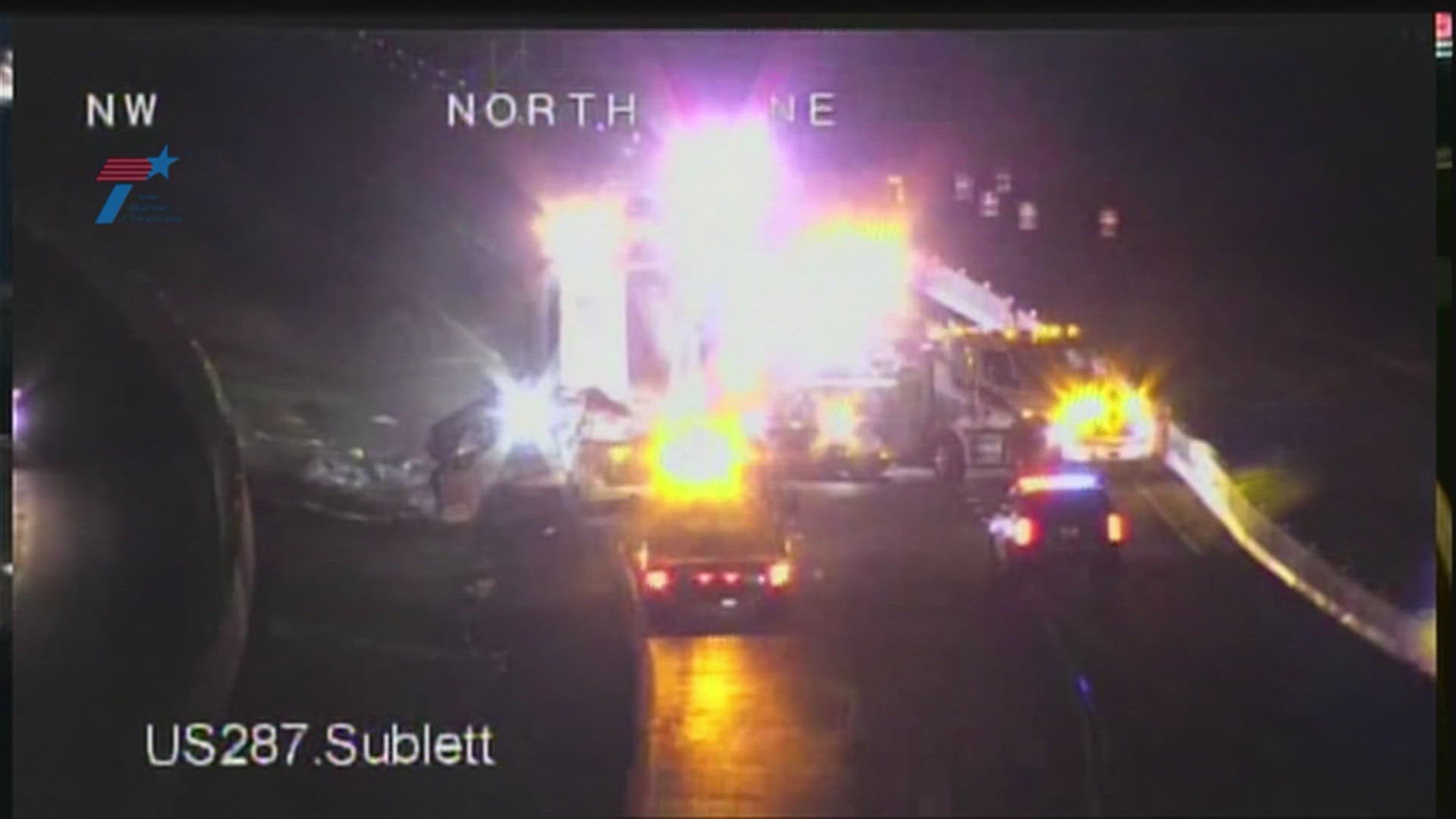 Road reopened after 18-wheeler overturned on Highway 287 in Arlington ...
