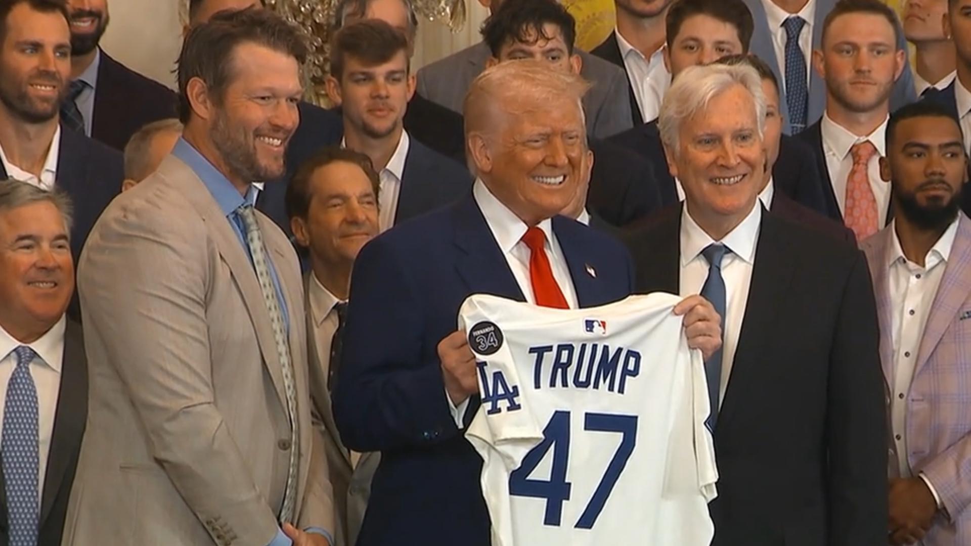 Los Angeles Dodgers visit President Trump at the White House after 2024  World Series win