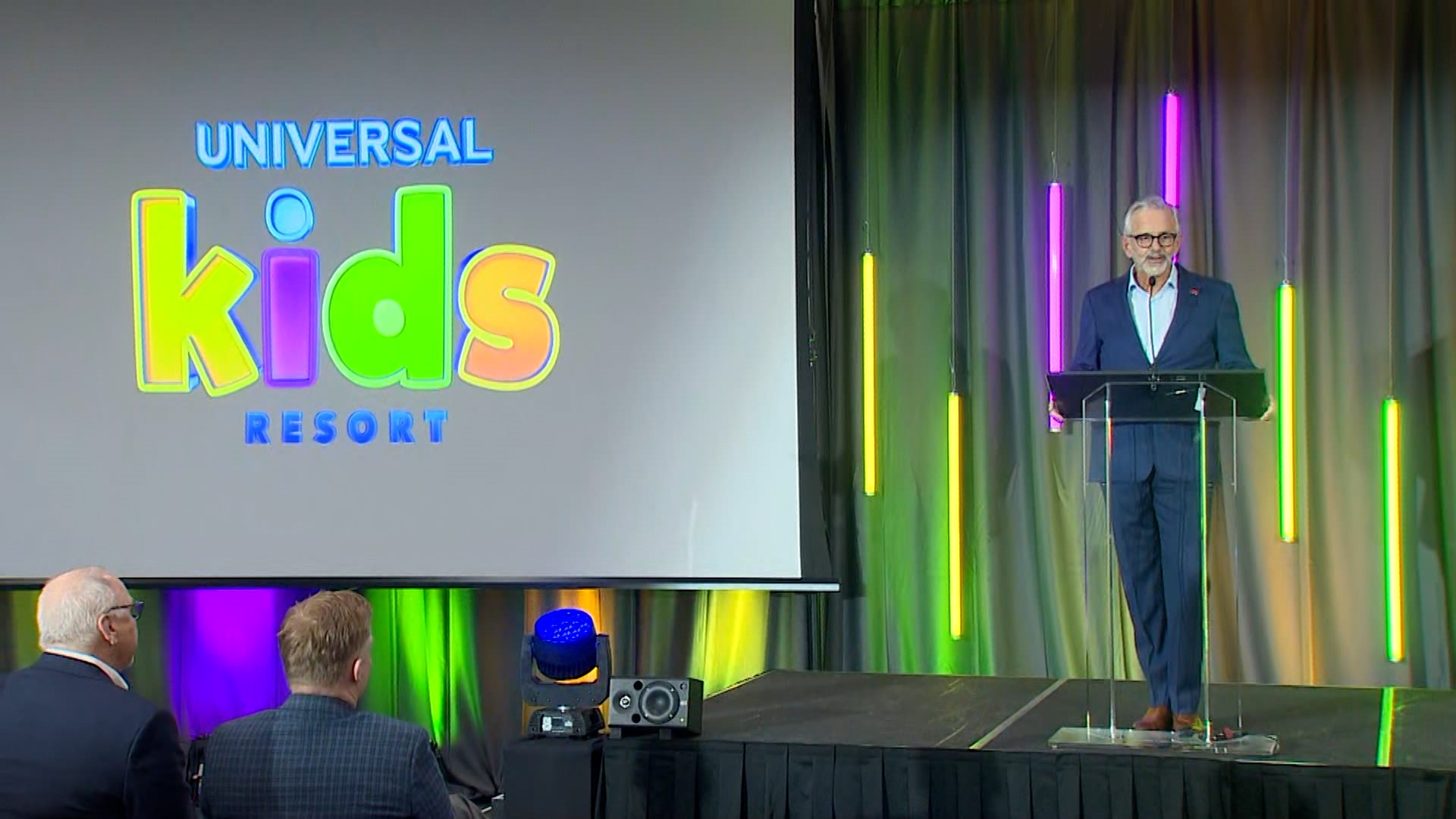 Universal and Frisco city officials held a press conference Friday to announce the name and logo for the forthcoming Universal Kids Resort.