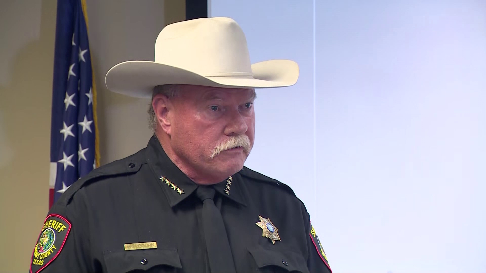 Tarrant County Sheriff Bill Waybourn addresses the in-custody April death of inmate Anthony Johnson at Tarrant County Jail during a May 16 press conference.