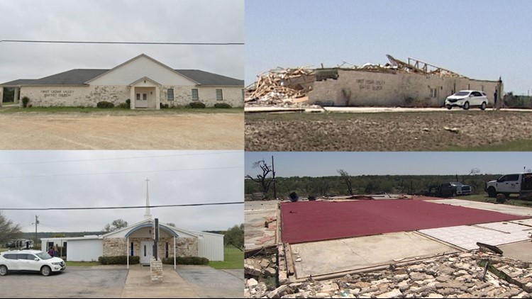 'We’re gonna start over': Two churches flattened by EF-3 tornado in Salado