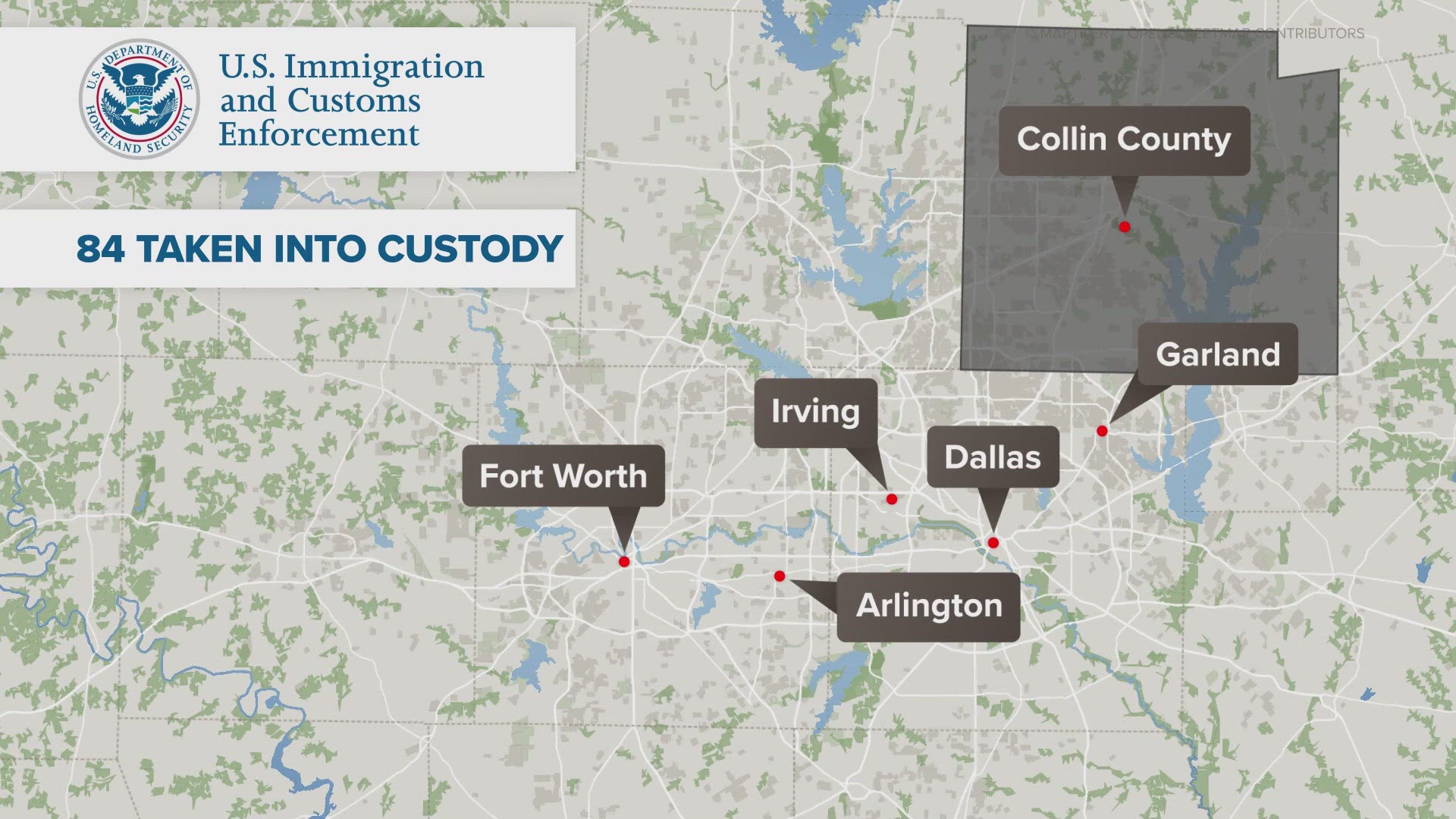 Similar operations were also held in Austin, McAllen, San Antonio and Houston.