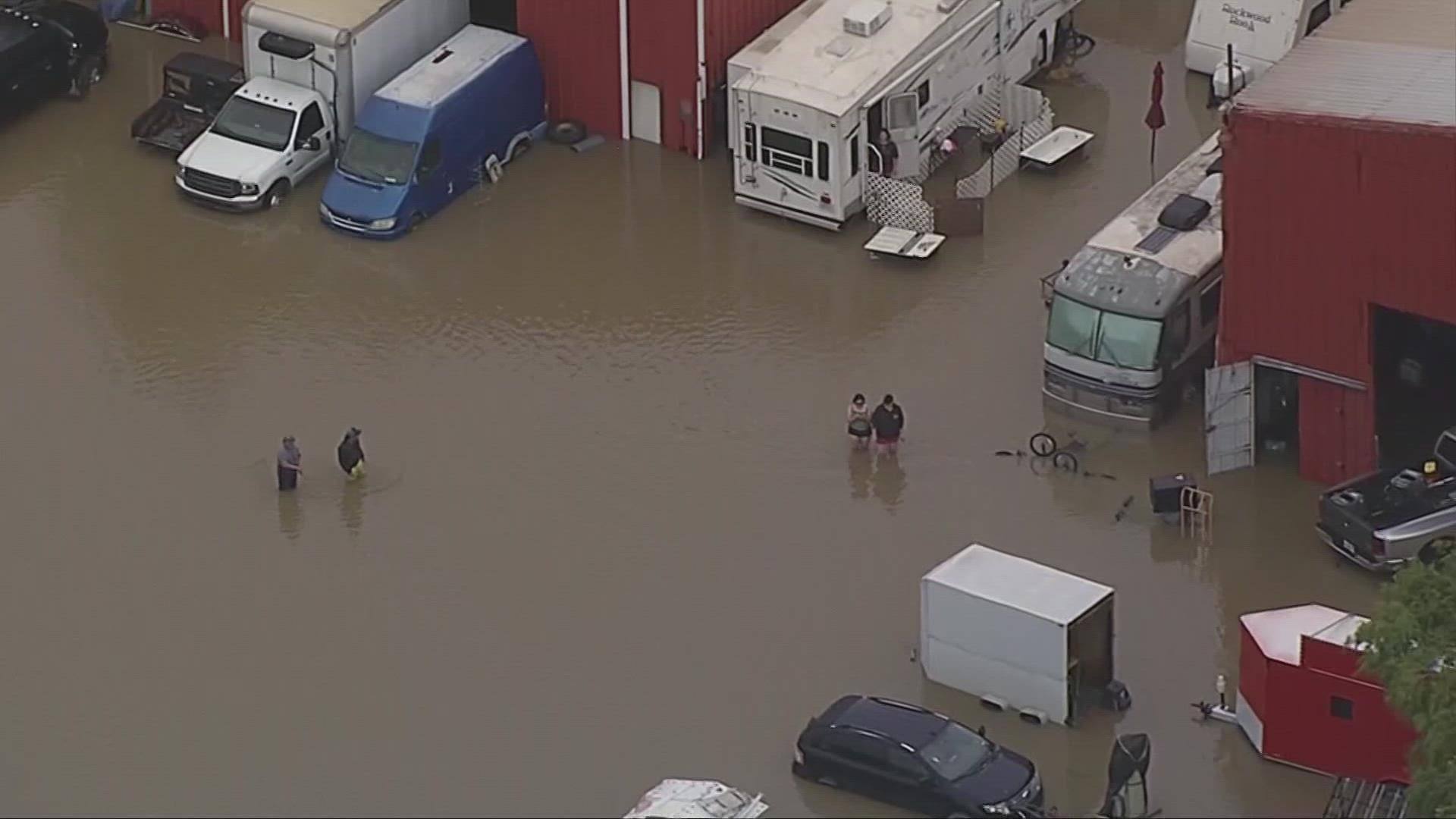 A historic amount of rain fell across the DFW area and brought flooding issues on the roads and even at homes.