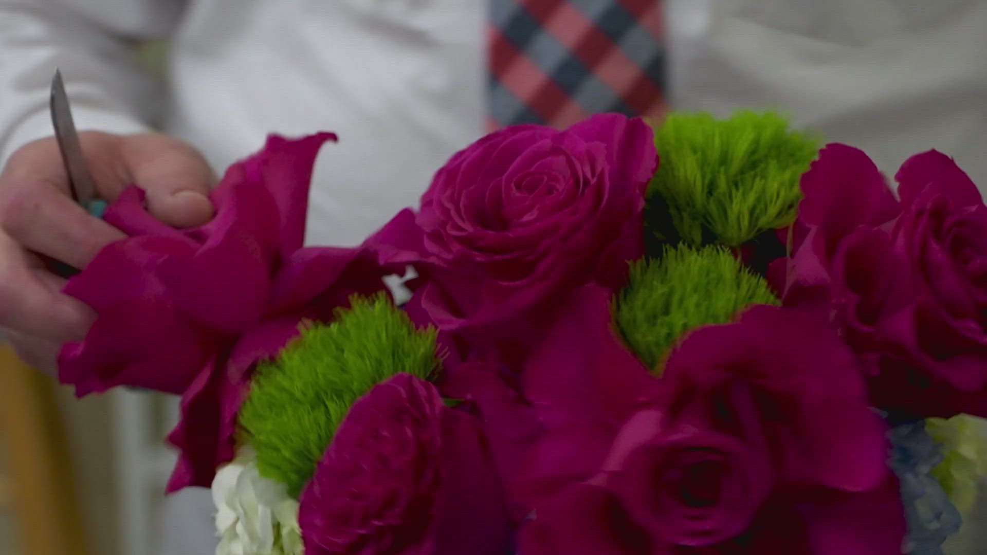 Corey Hartley is a designer at Cleburne Floral. He's also a part of a quickly formed coalition called Flowers for Texas.
