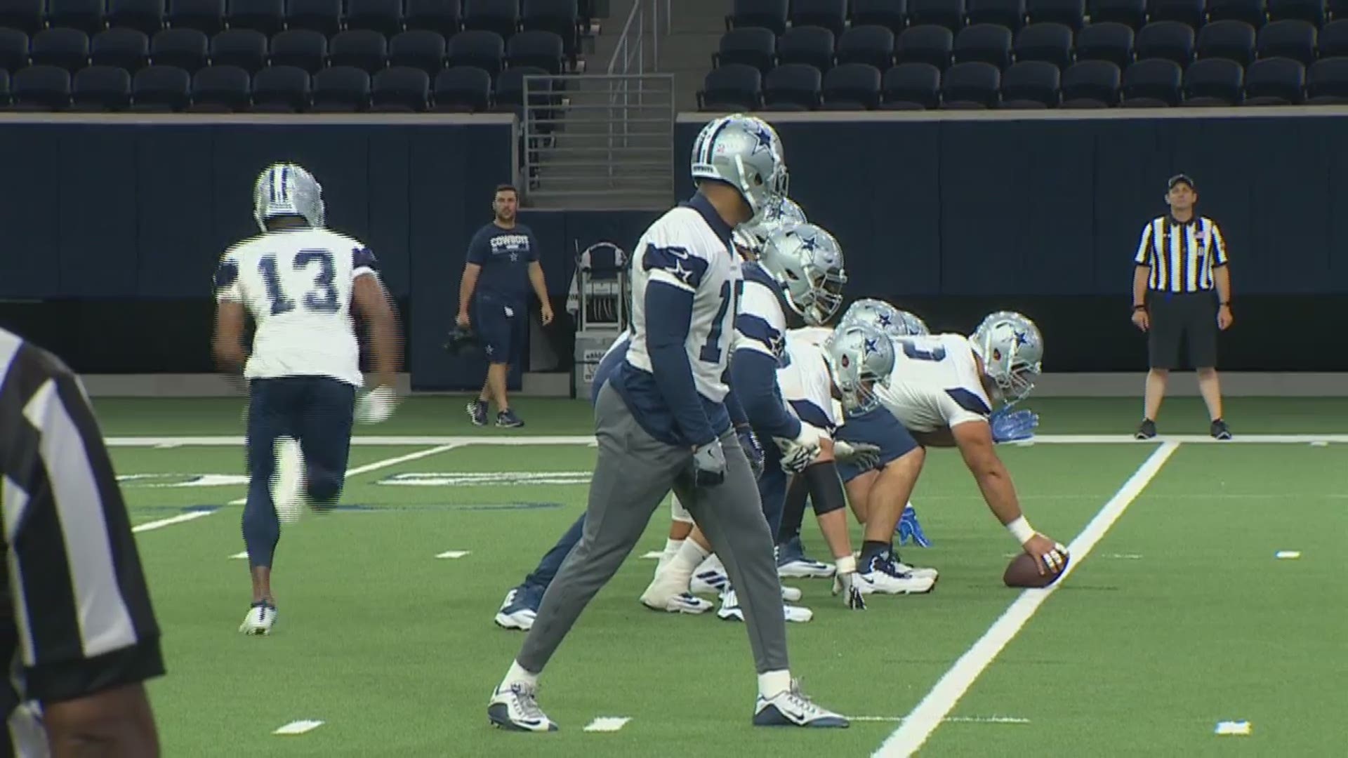Cowboys quarterback and his new receiver are using OTAs to get in tune with one another