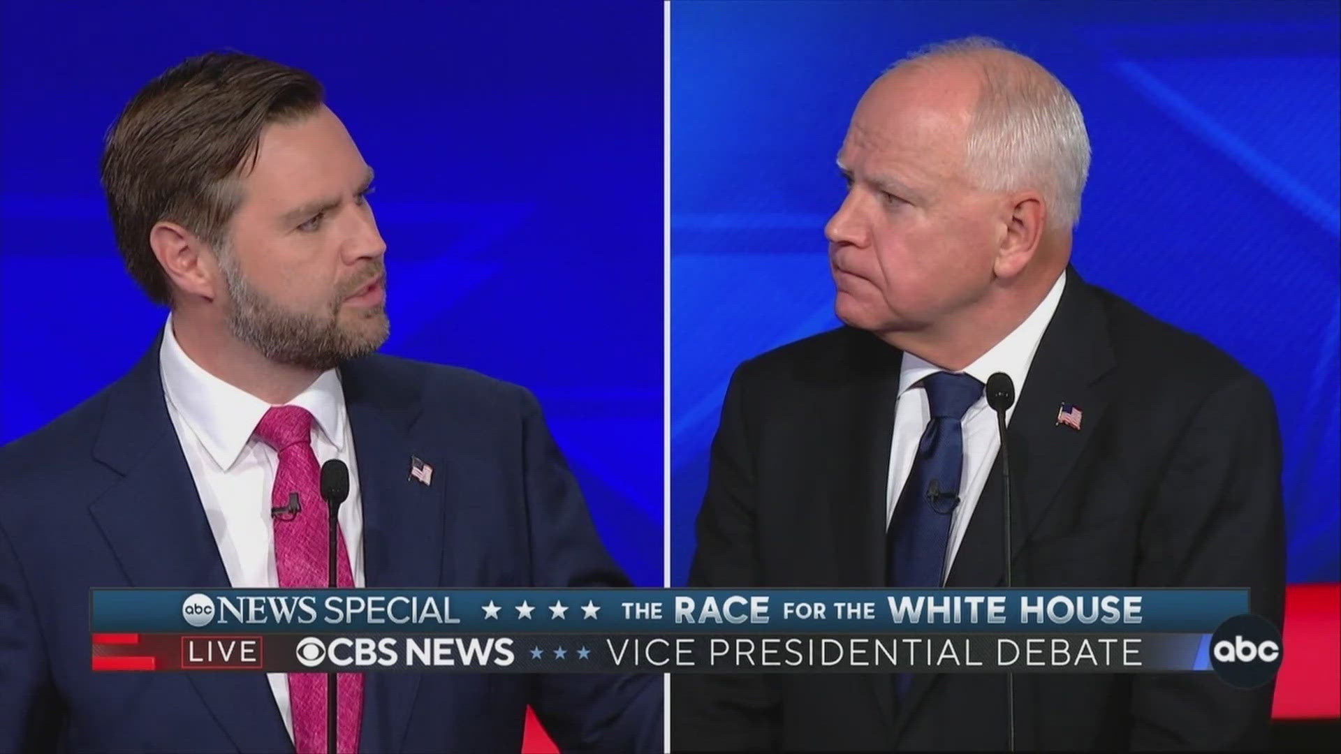 The vice presidential hopefuls sparred over the violence in the Middle East, climate change and immigration.