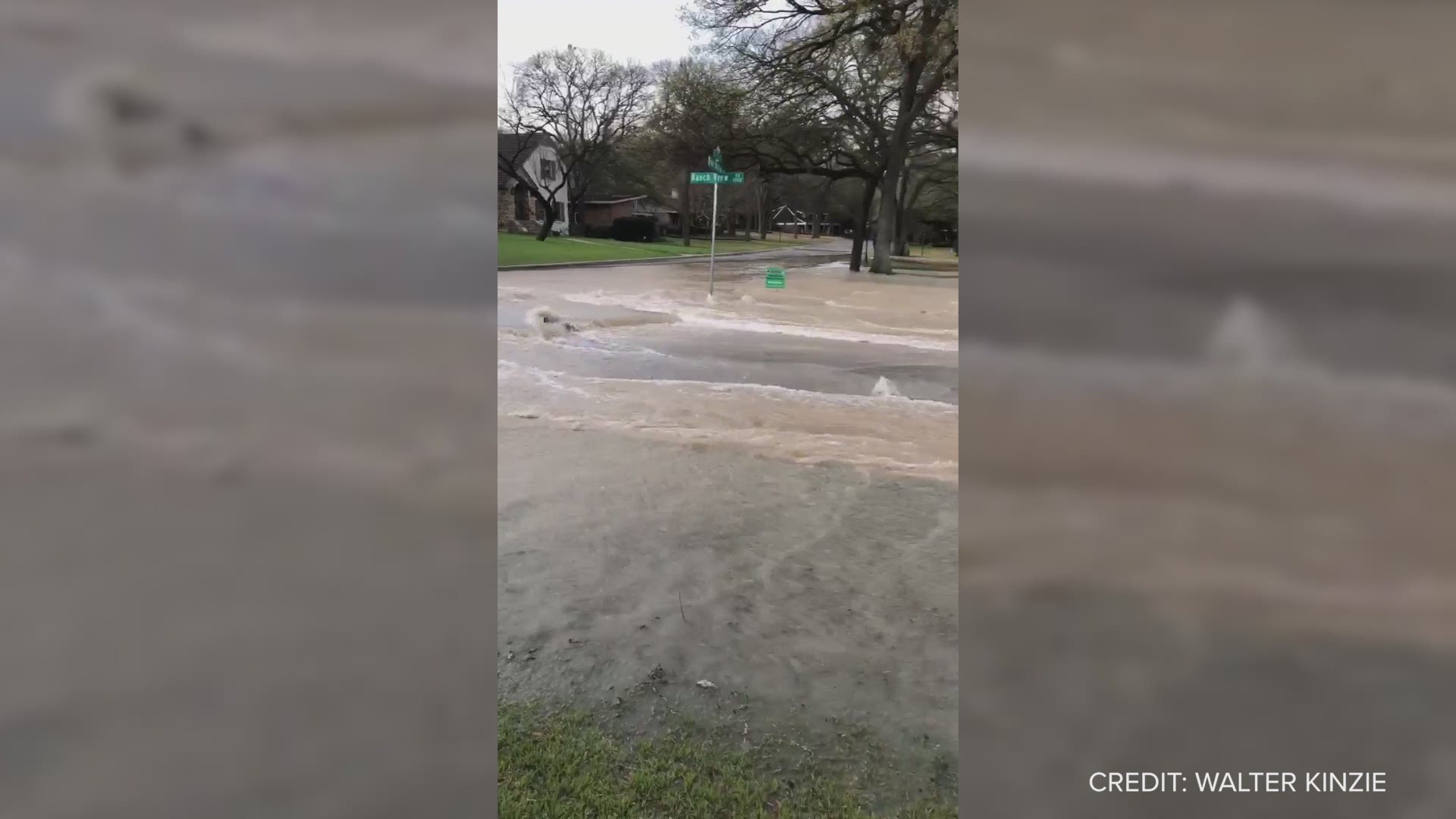A water main break in Fort Worth caused extensive damage to one family’s home and pool