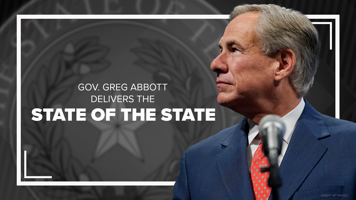 Gov. Greg Abbott gives State of the State address Monday night