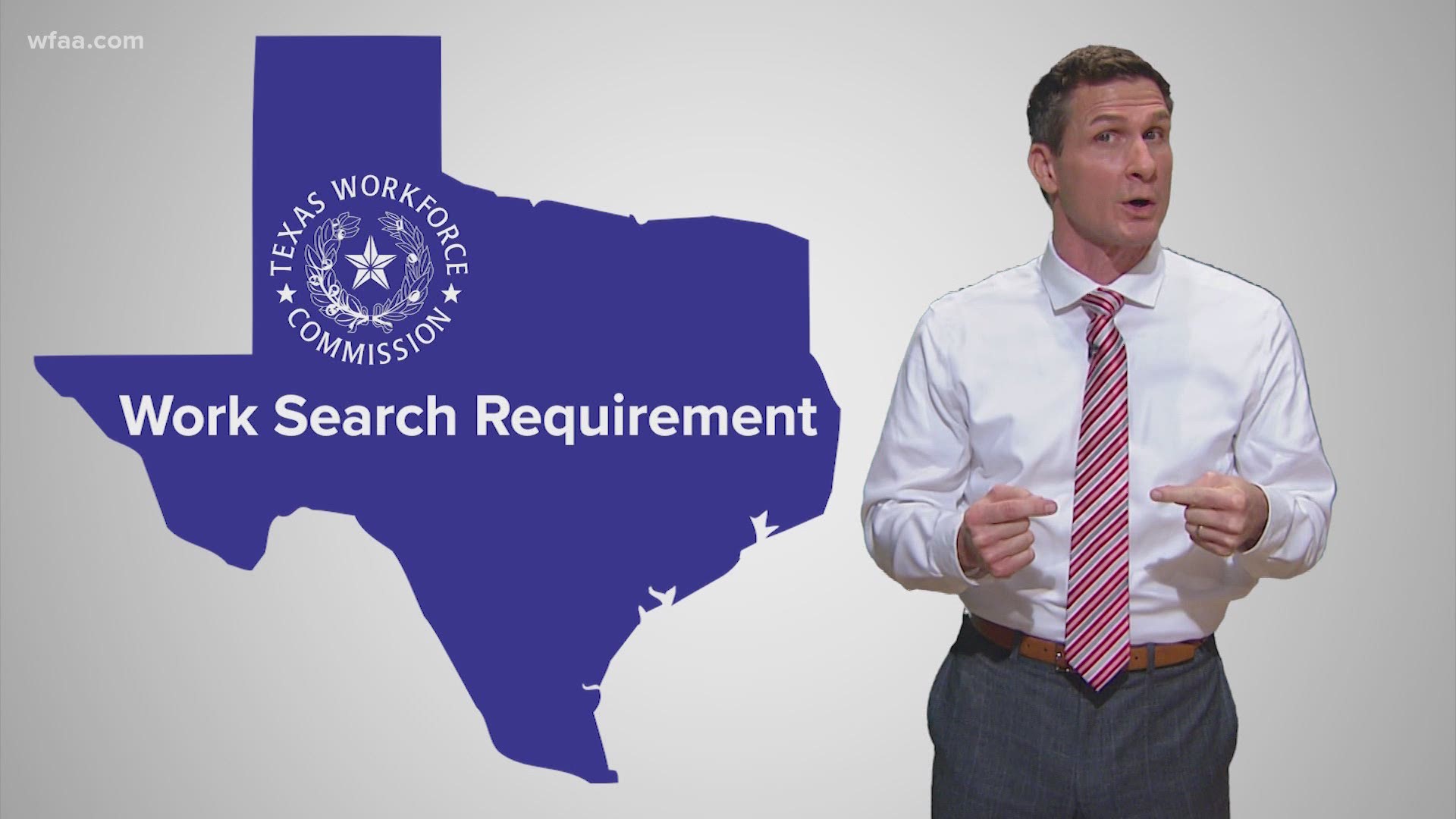 Gov. Greg Abbott announce further reopenings of the economy on Thursday, but the Texas Workforce Commission hasn't yet said if it will require work searches.