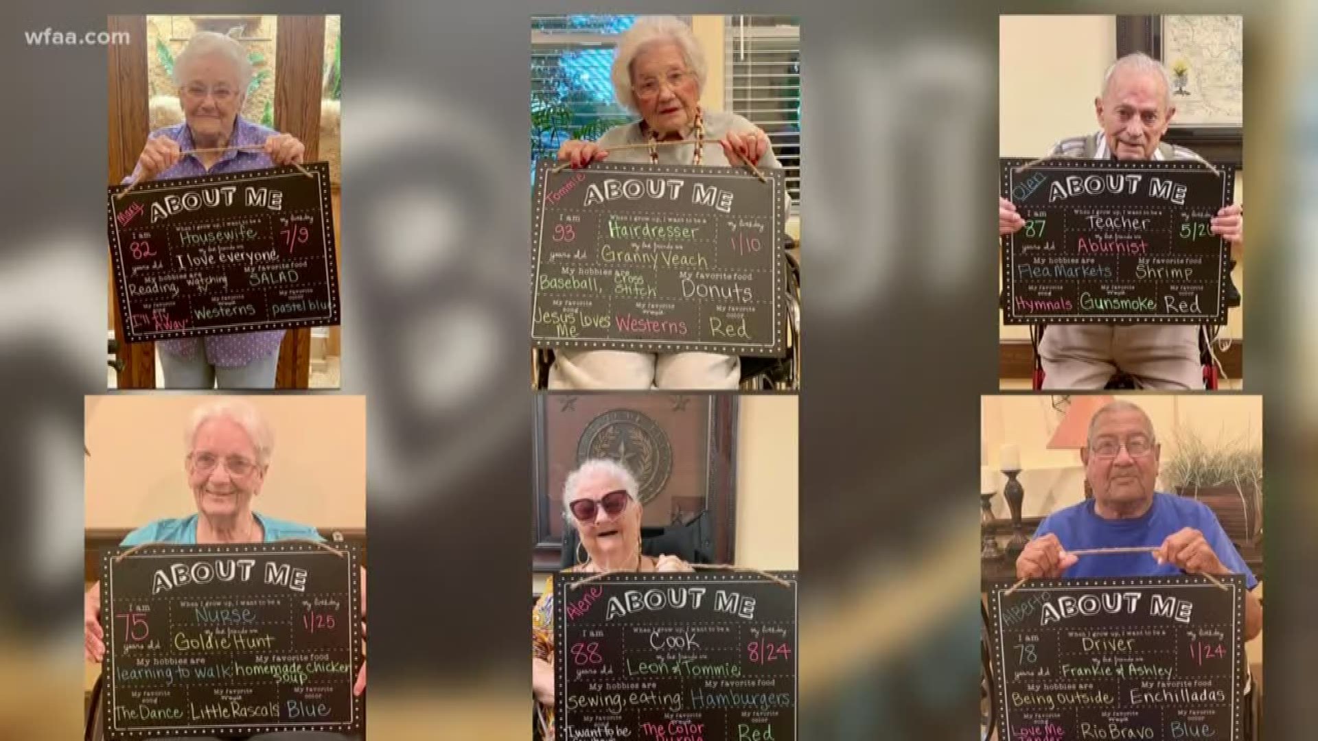 Mineral Wells Nursing and Rehab decided to take back to school pictures for their seniors, complete with that adorable chalk board so many of you use. "We have fun here, too," said the center's marketing guru, Mandy Koenig. The photos quickly went viral.