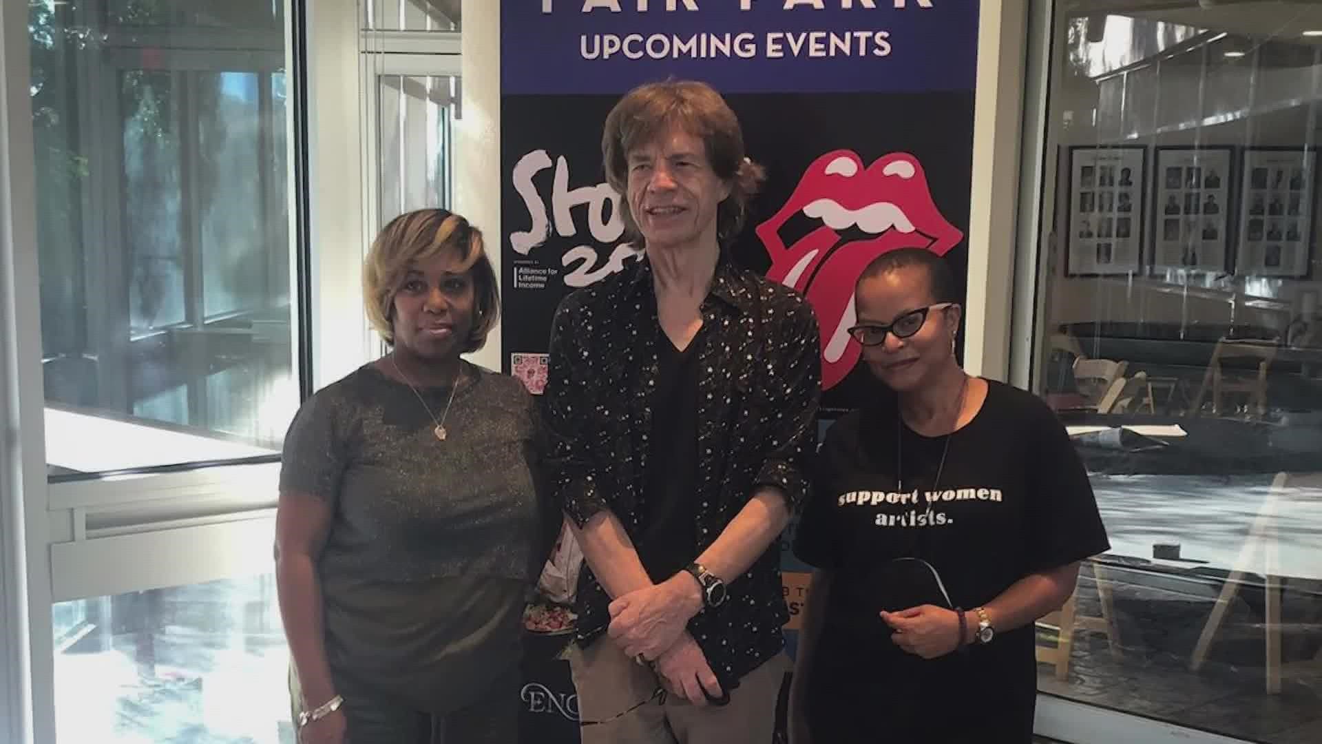 "... I let out a high-pitched squeal and jumped straight up in the air," said Jennifer Monet Cowley, when she met Mick Jagger.