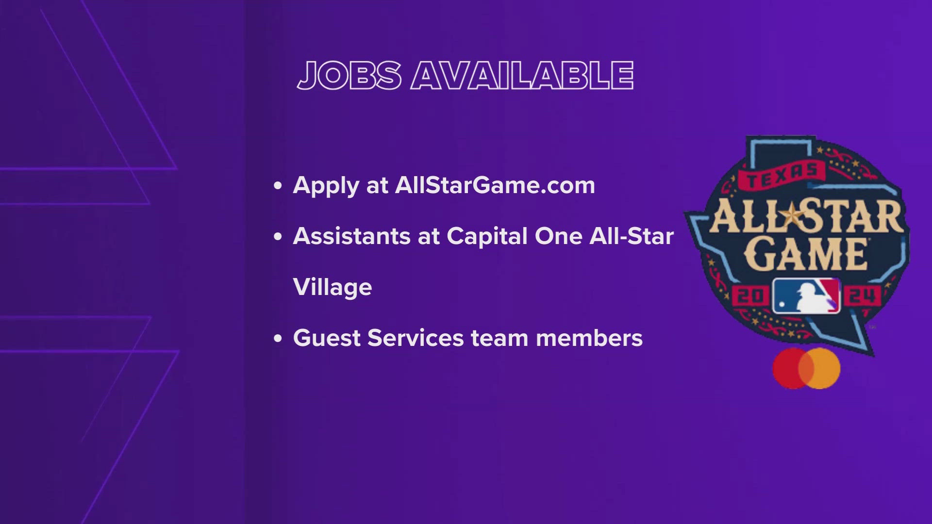 Anyone 18 years old or older can apply through May 15 to be part of the MLB All-Star Experience Team.