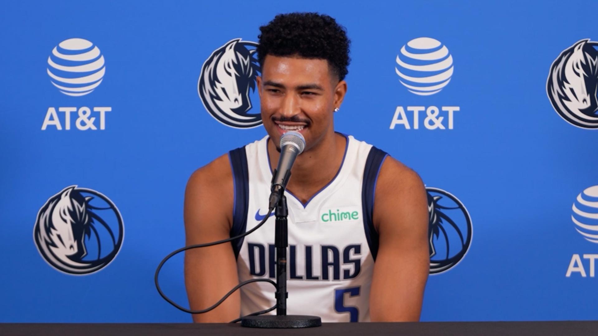 Dallas Mavericks guard Quentin Grimes spoke to reporters during a press conference at the 2024-25 Media Day.