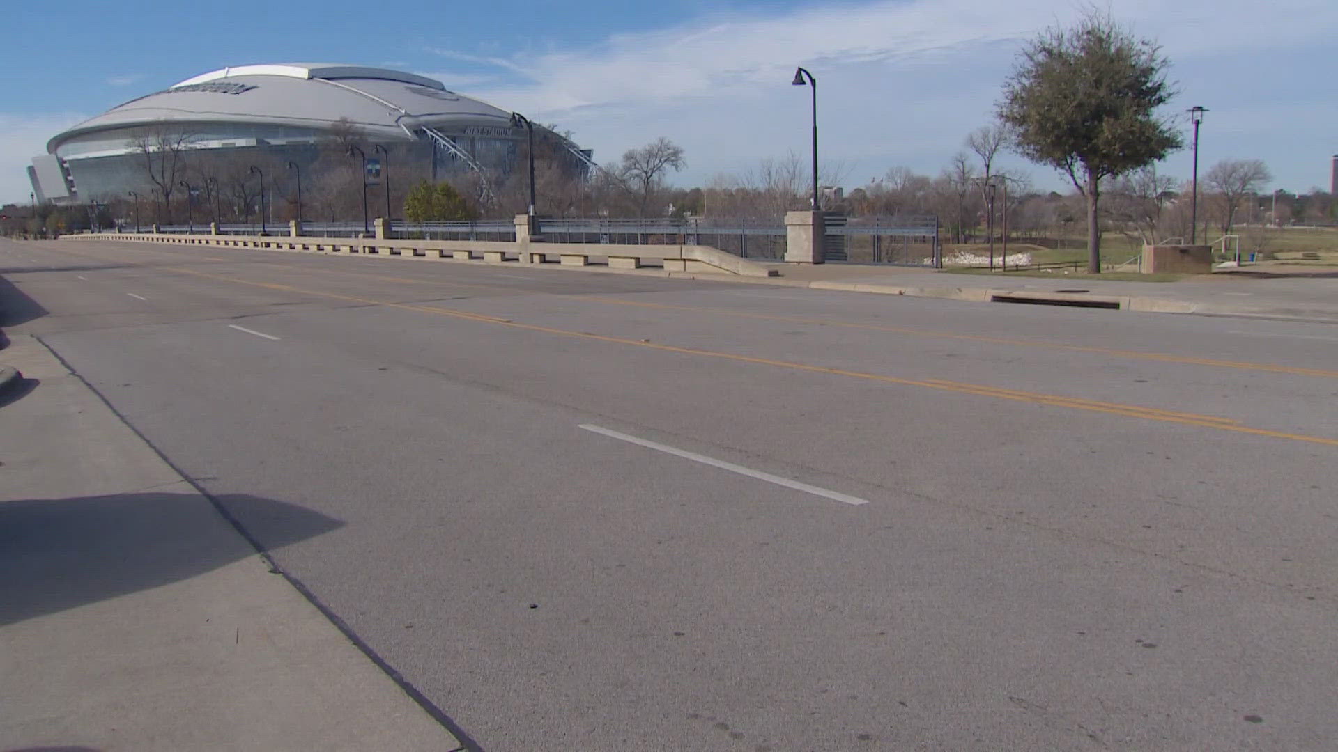 Officials are working to prepare the roads as fans make their way to AT&T Stadium.