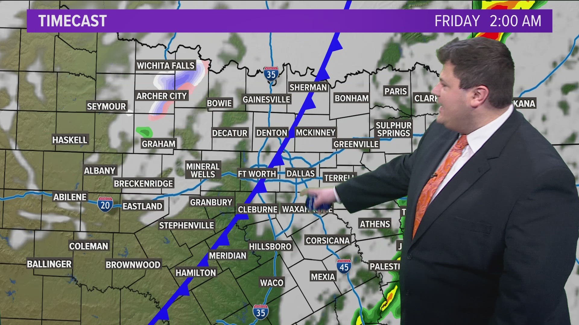 A couple of cold fronts later this week bring storms and very cold air to North Texas.